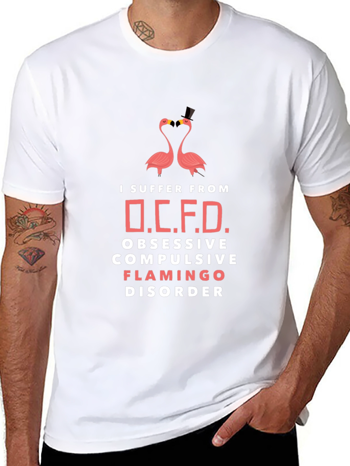 Black OCFD Flamingo Disorder T-Shirt view 8