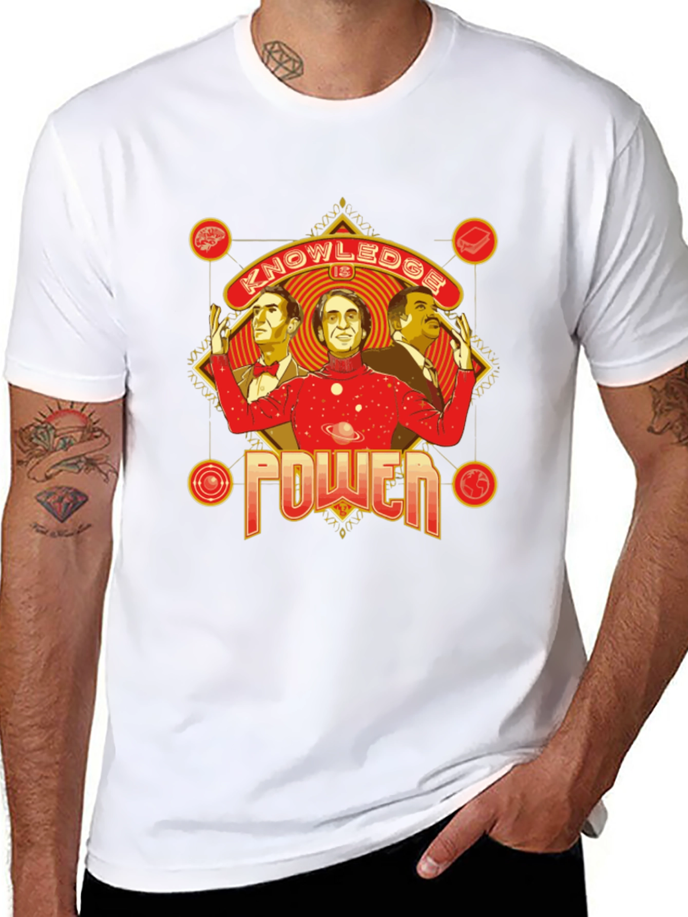 Black Knowledge is Power Graphic T-Shirt view 8