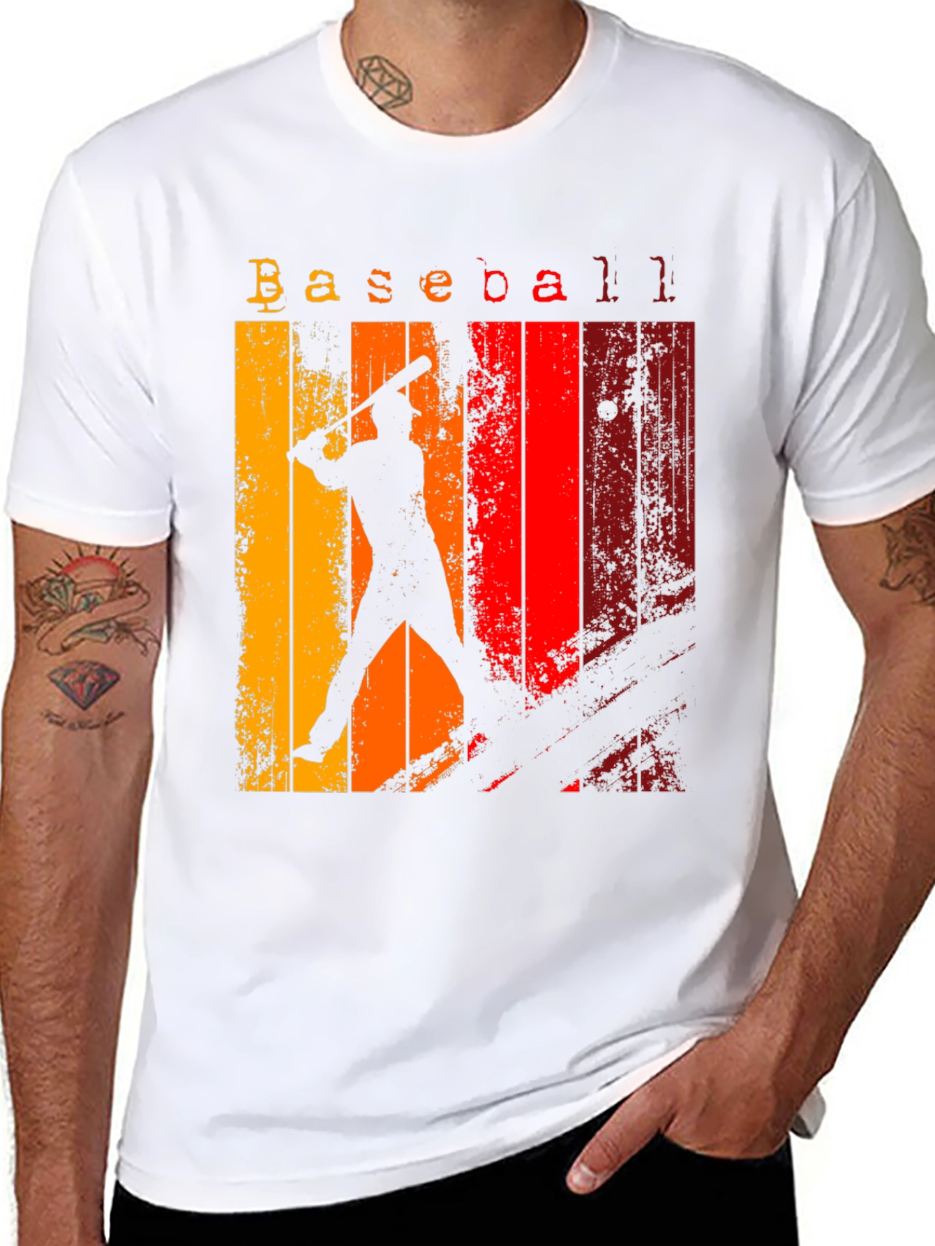 Black Retro Baseball Graphic Tee - Vintage Style Shirt view 8