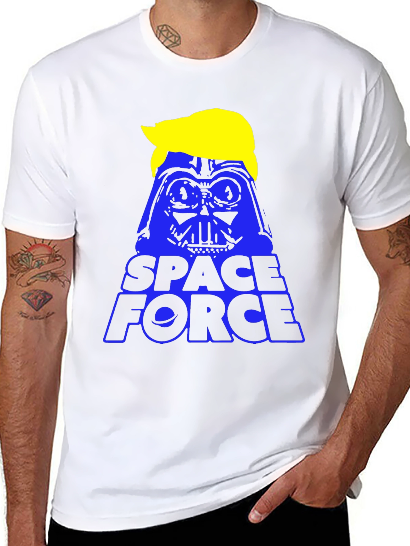 Black Space Force Darth Vader Trump T-Shirt view 8