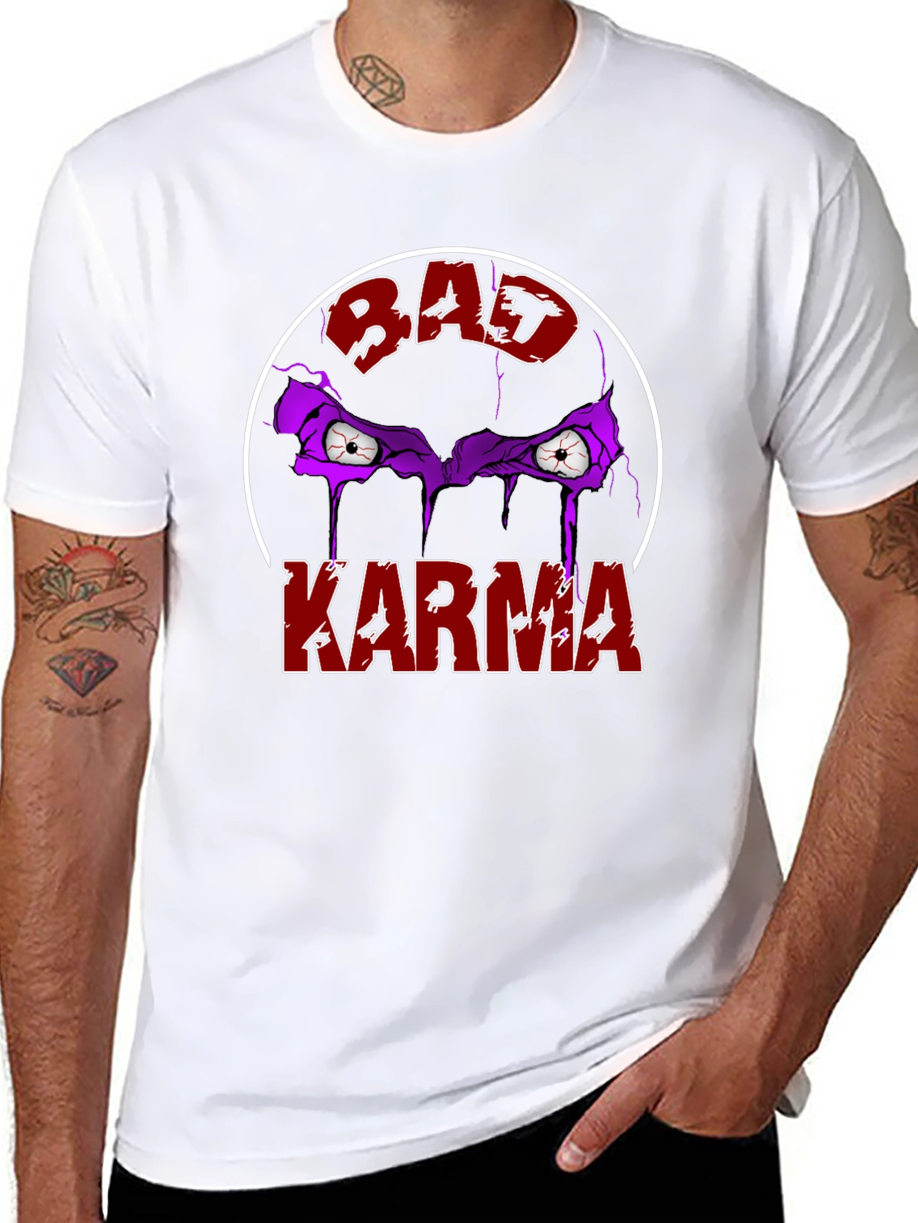 Black Bad Karma Graphic T-Shirt view 8
