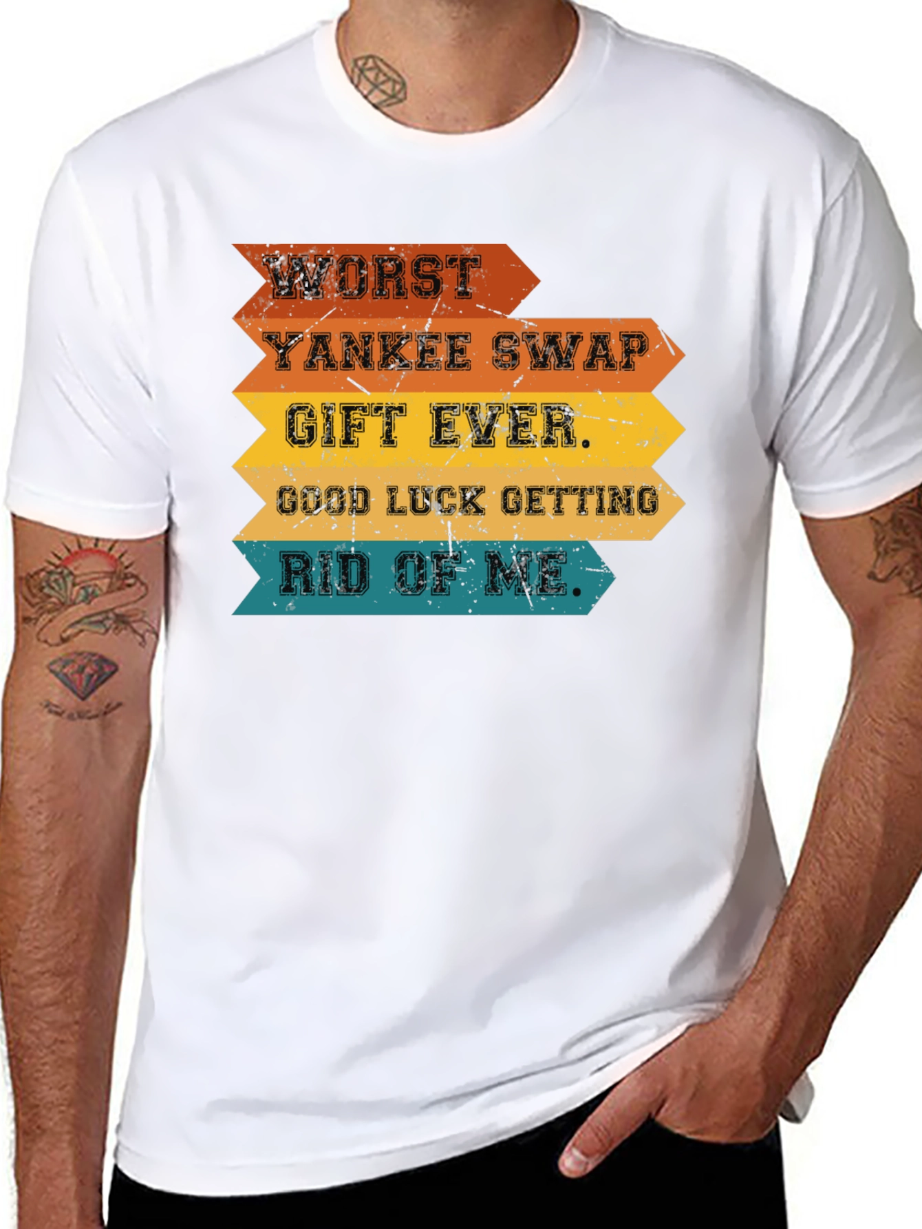 Black Worst Yankee Swap Gift Ever T-Shirt view 8