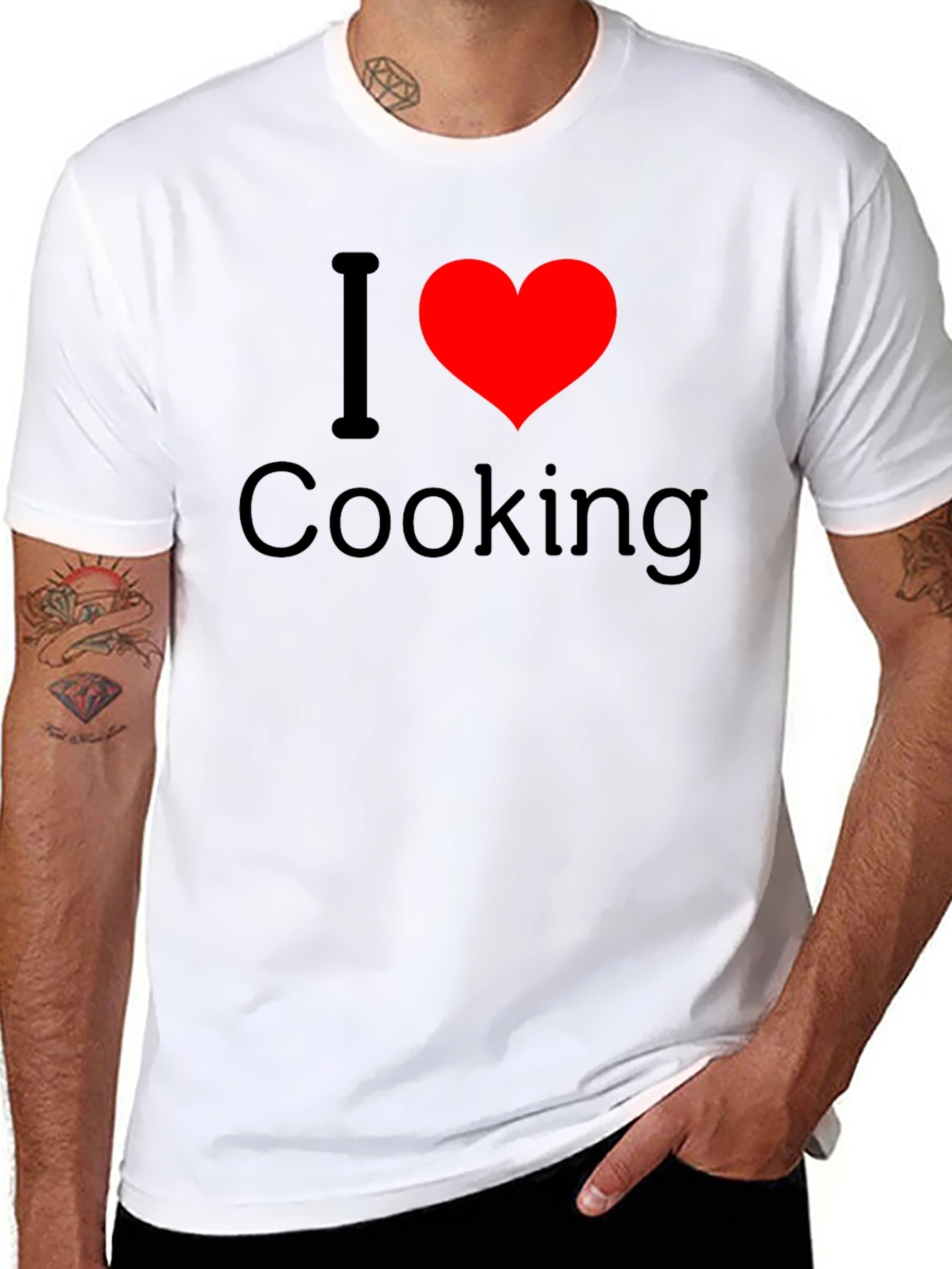 Black I Love Cooking T-Shirt view 8