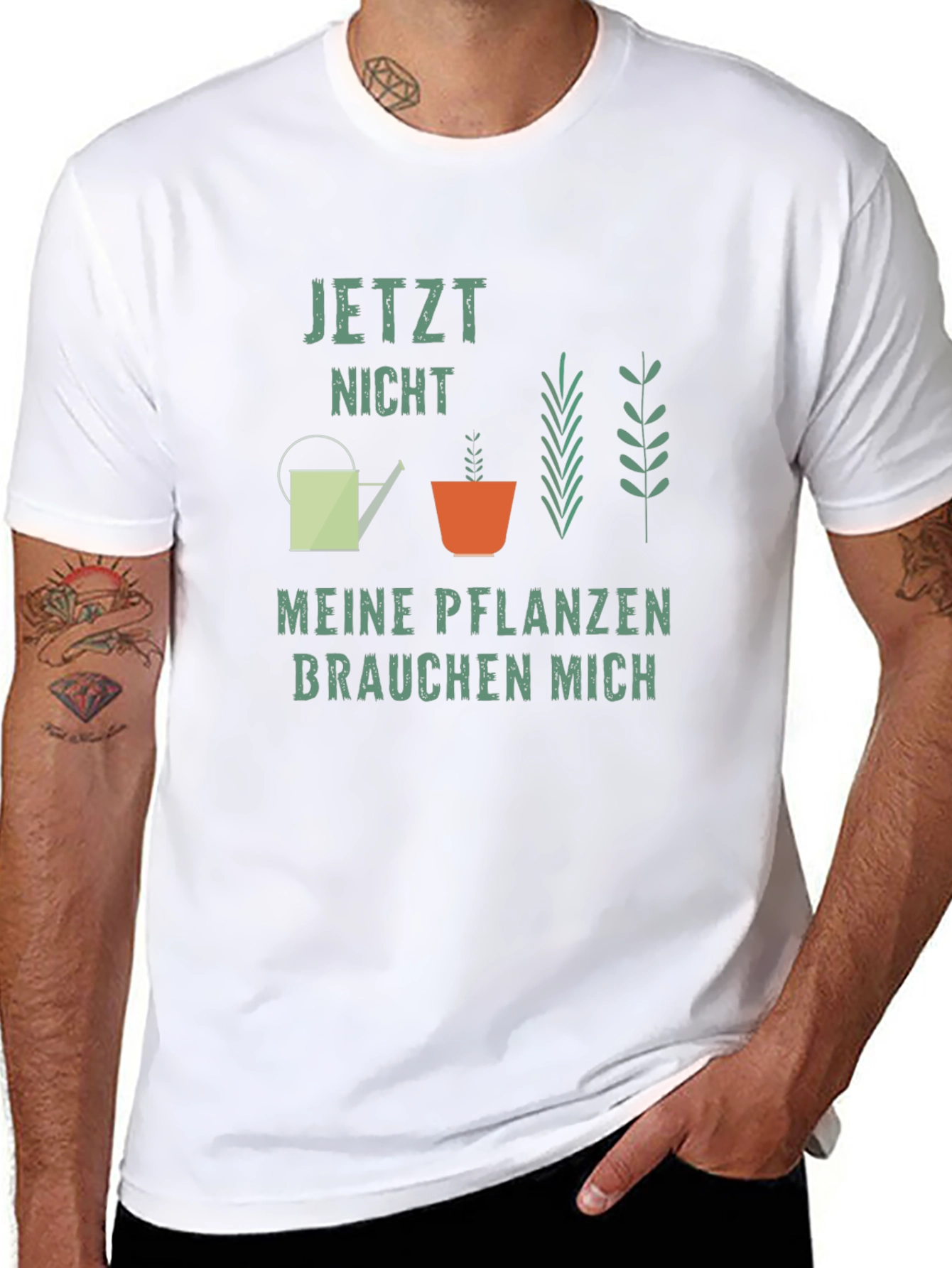 Black Plant Lover T-Shirt: Jetzt Nicht Meine Pflanzen Brauchen Mich view 8