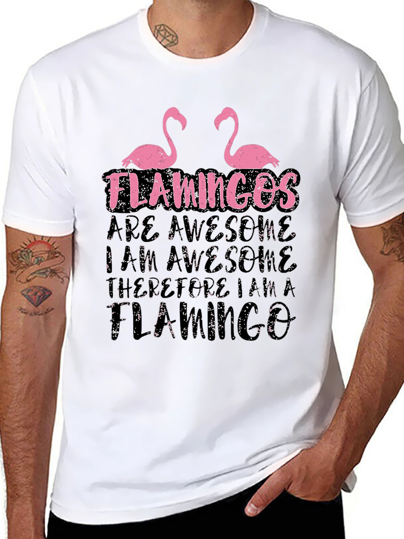 Black Funny Flamingo T-Shirt - Flamingo Lover Gift view 8