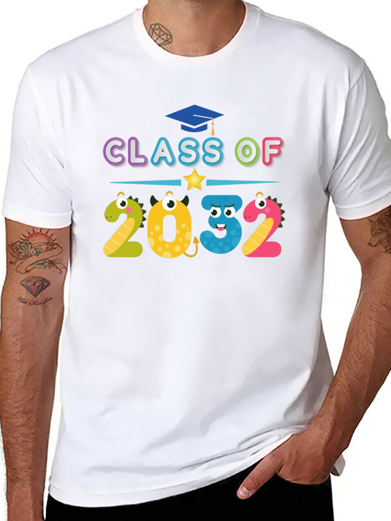 Black Class of 2032 T-Shirt view 8