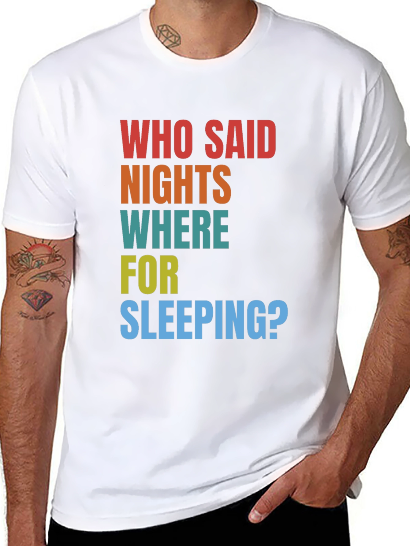 Black Night Owl Tee: Who Said Nights Were for Sleeping? view 8