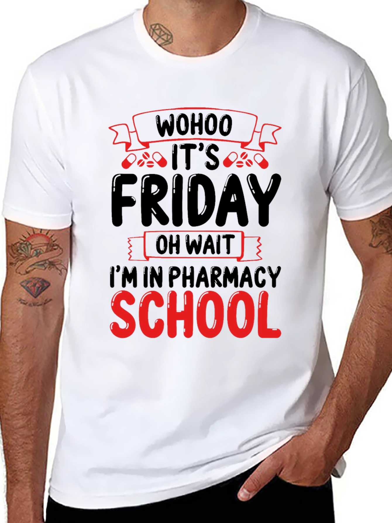 Black Pharmacy School Friday T-Shirt view 8