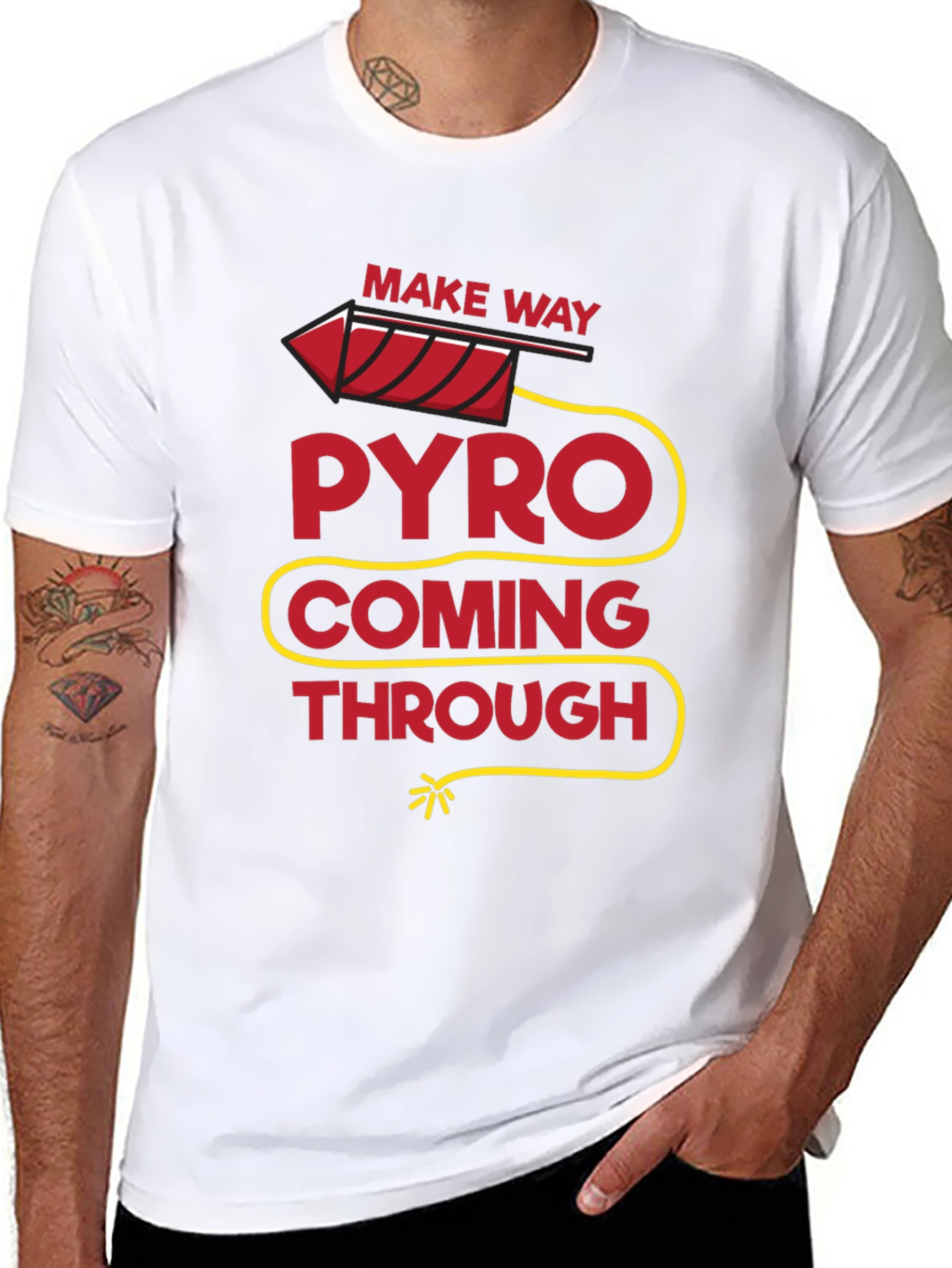 Black Pyro Coming Through Graphic T-Shirt - Black Cotton Tee view 8