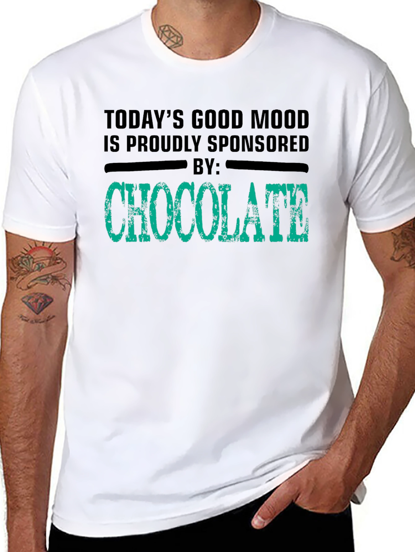 Black Chocolate Sponsored Good Mood T-Shirt view 8
