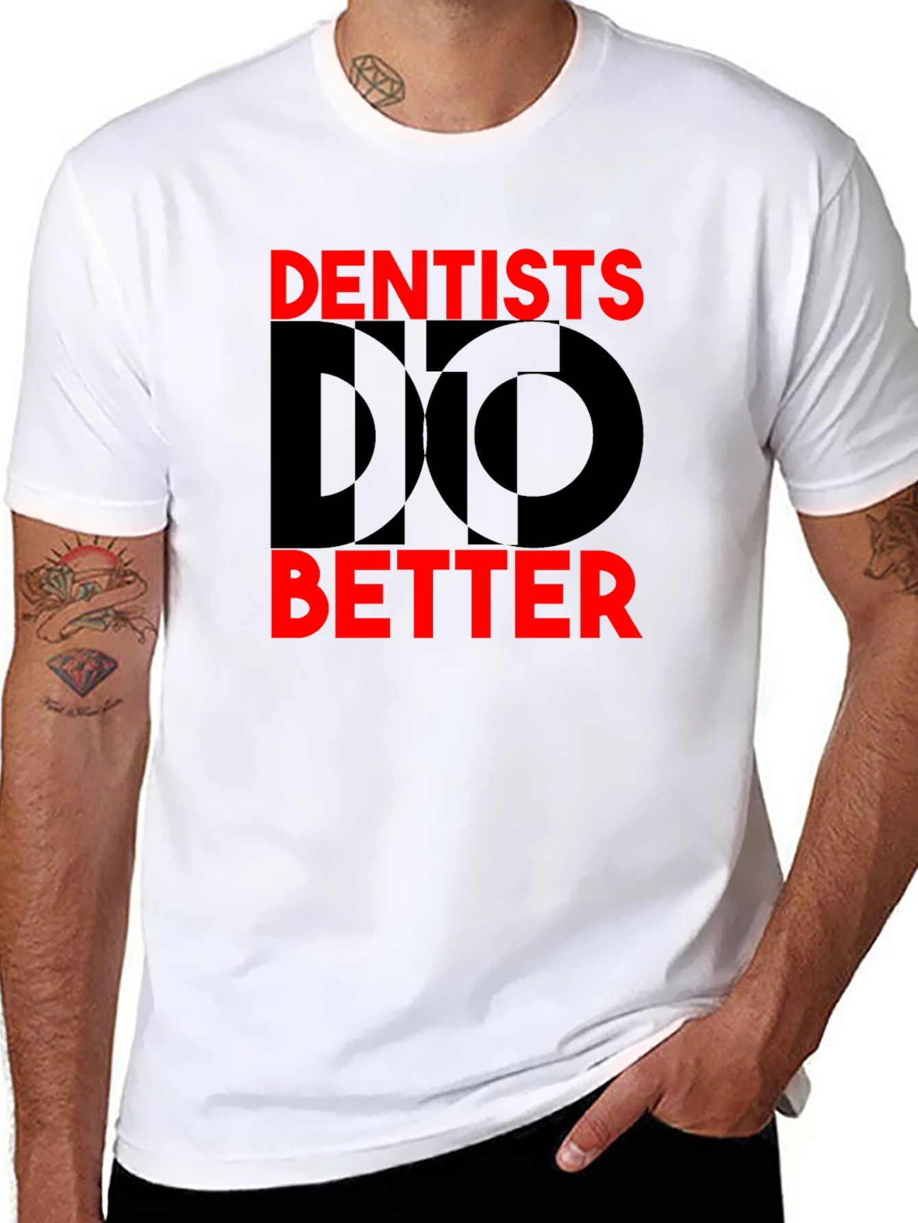Black Dentists Do Better Graphic T-Shirt - Novelty Tee view 8