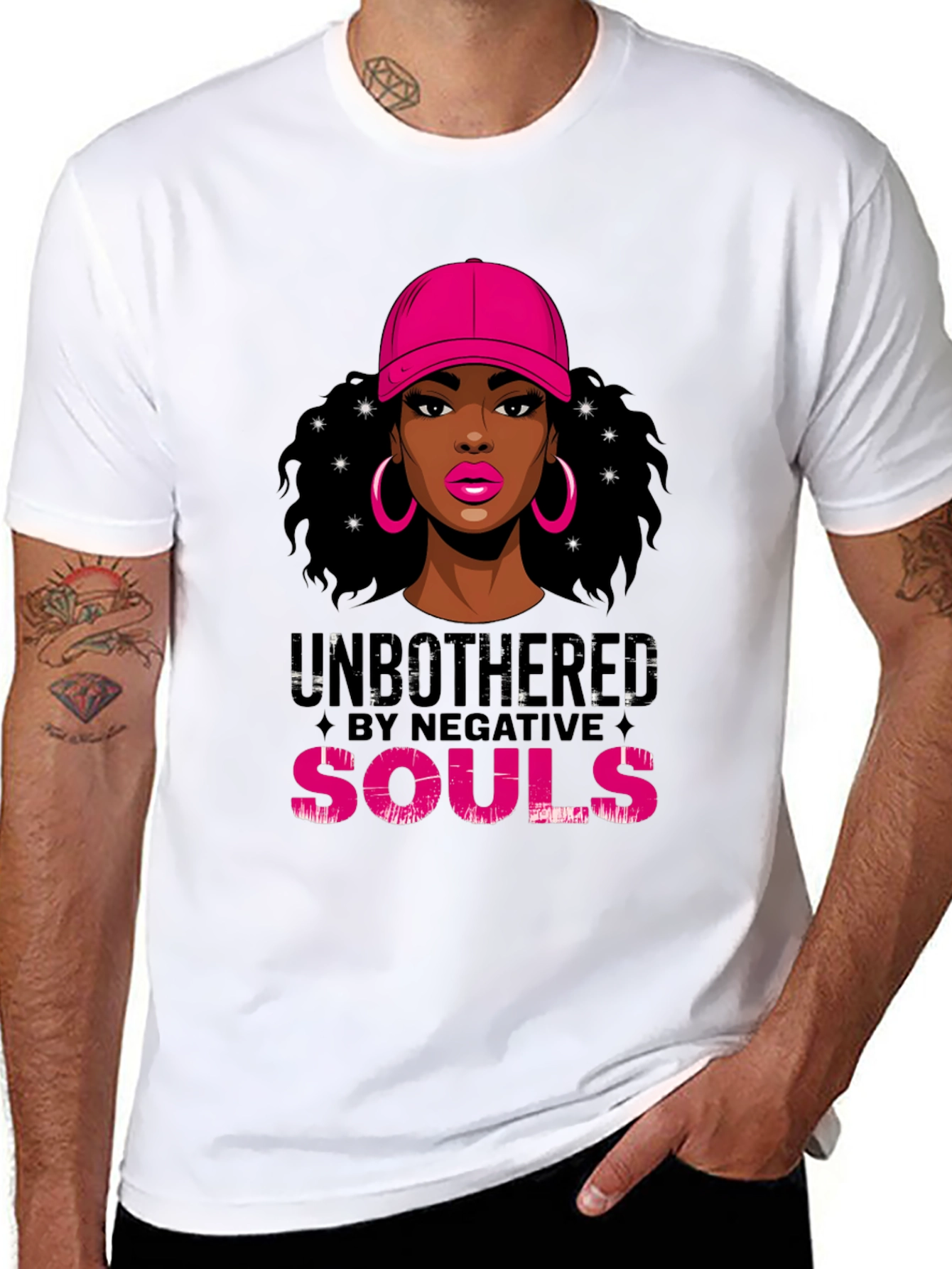 Black Unbothered Graphic Tee - Stylish Women's T-Shirt view 8