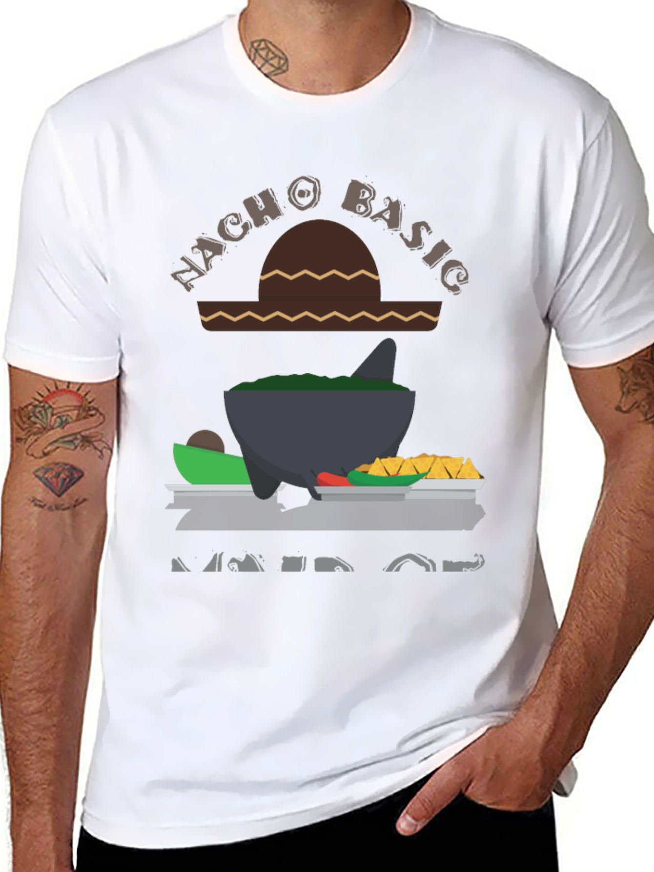 Black Nacho Basic Graphic T-Shirt view 8
