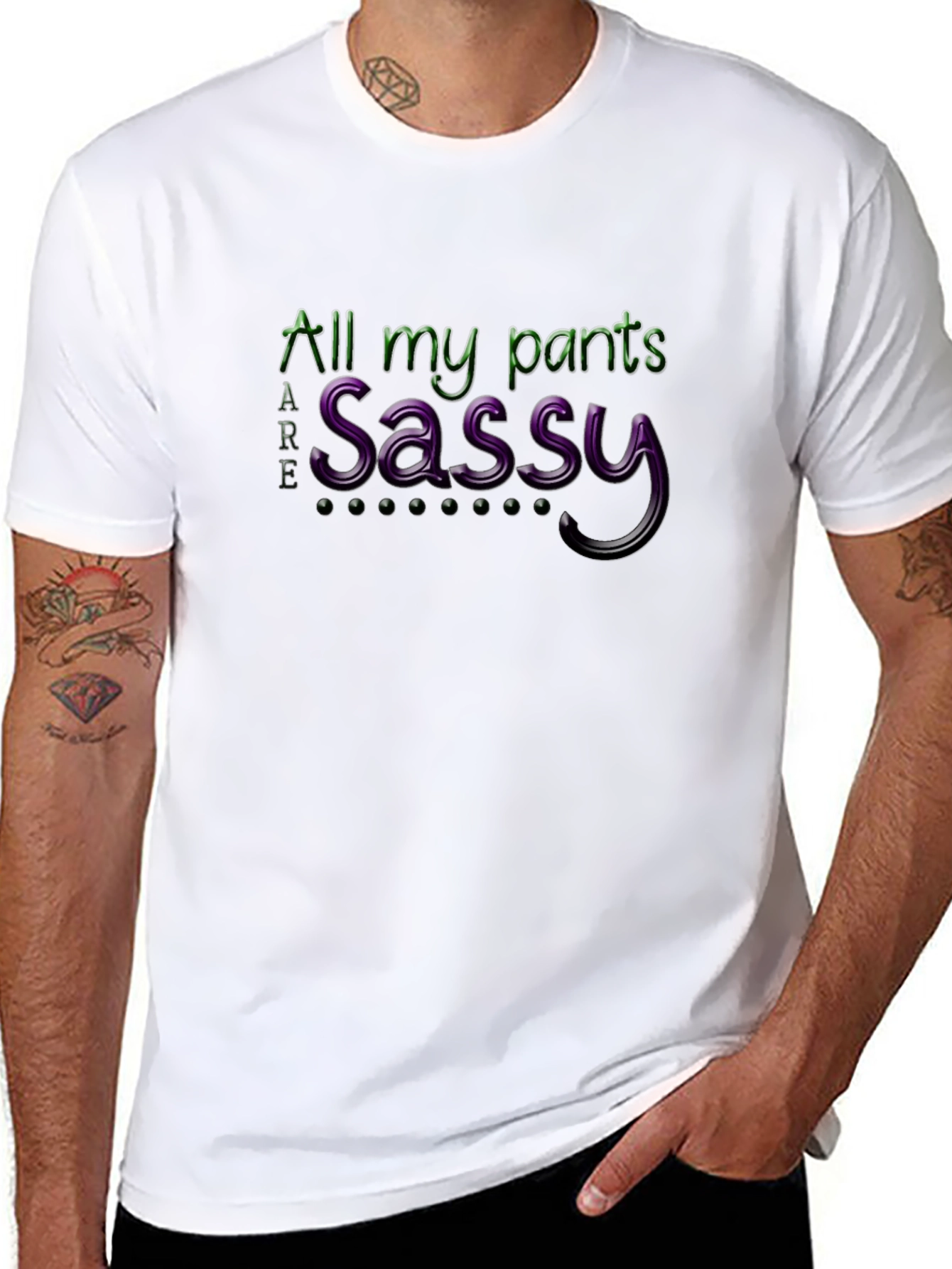 Black Sassy Pants Graphic Tee - Stylish Comfort view 8