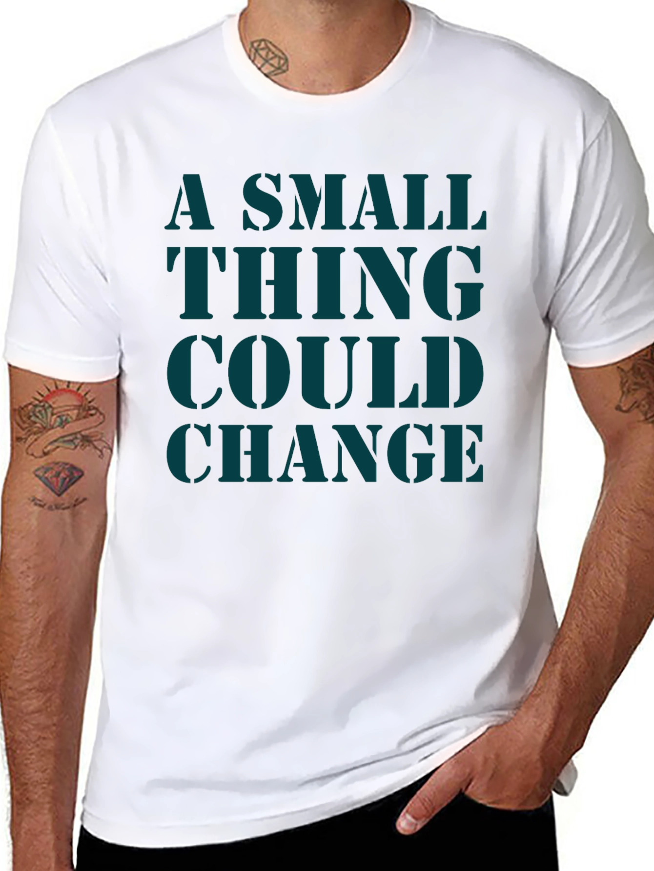 Black A Small Thing Could Change Graphic Tee view 8