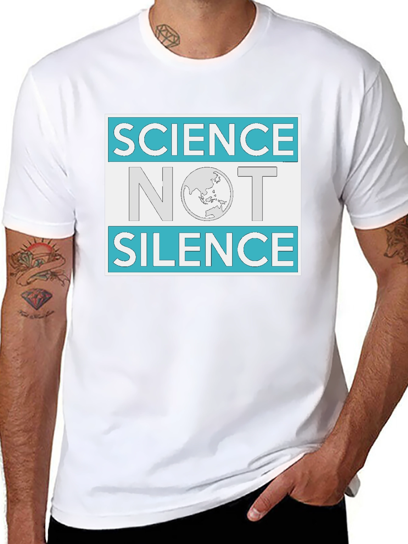 Science Not Silence Graphic Tee - Black - 8