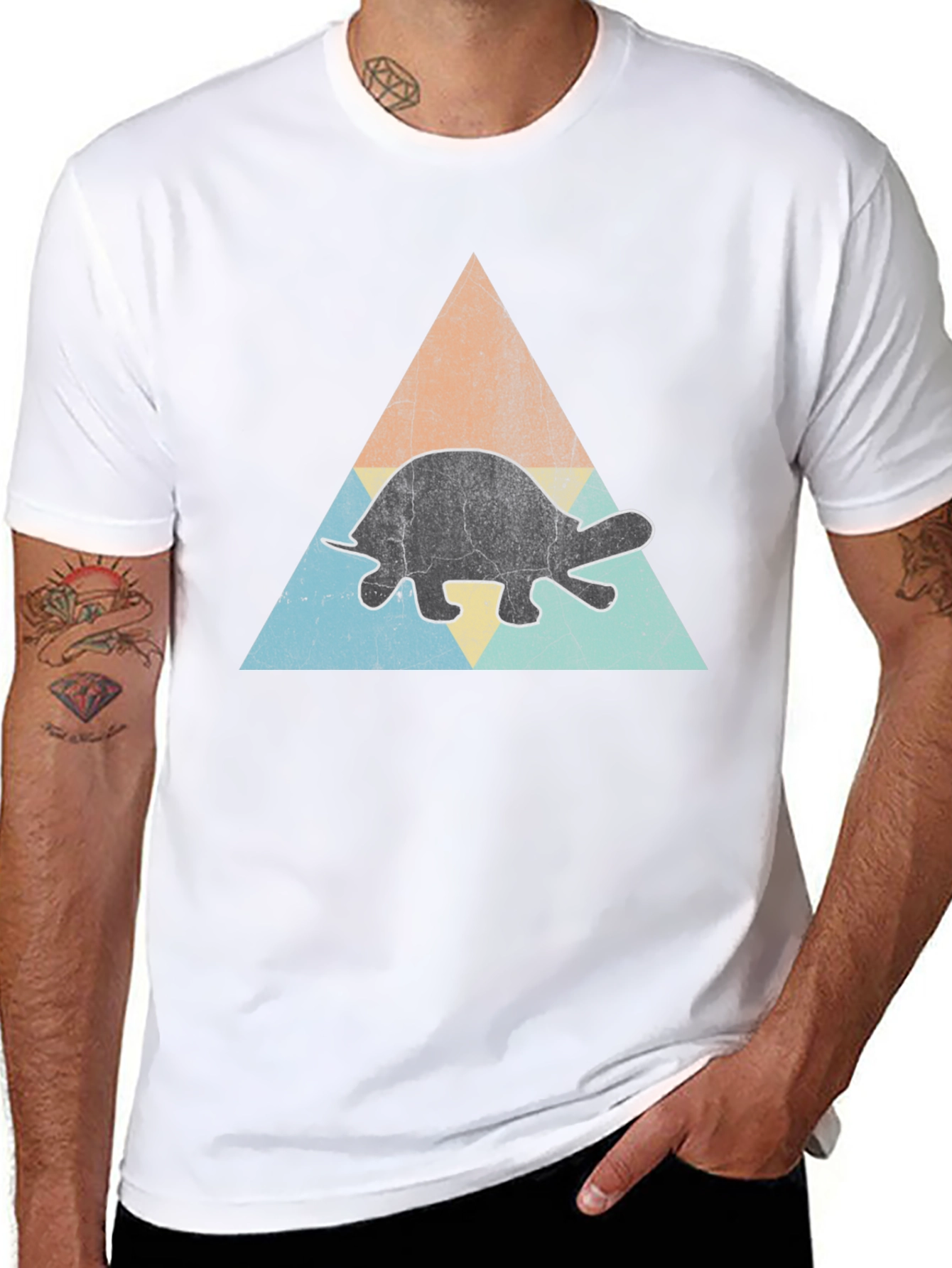 Black Retro Turtle Graphic T-Shirt - Cool Vintage Style view 8