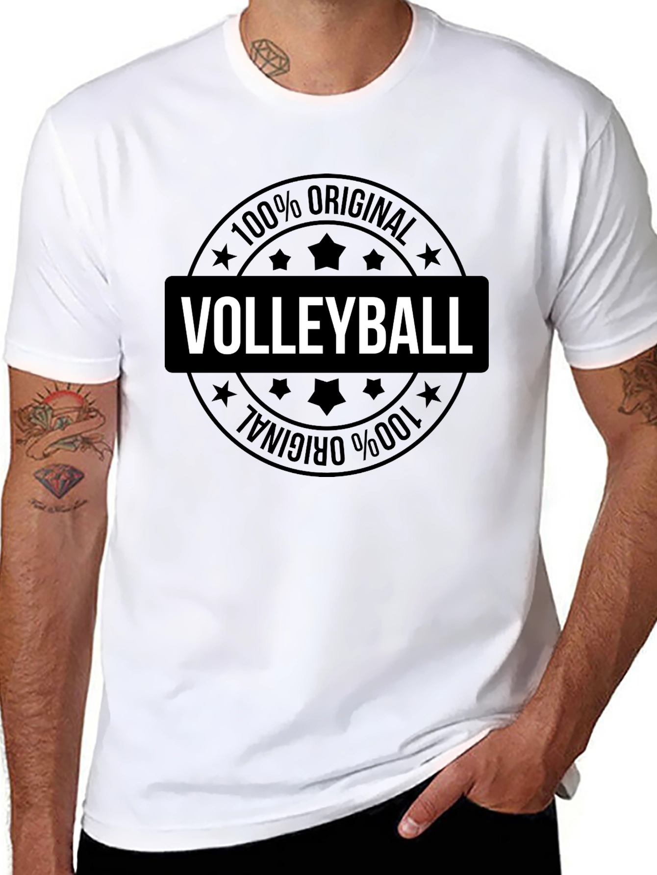 Black Volleyball 100% Original Graphic T-Shirt view 8