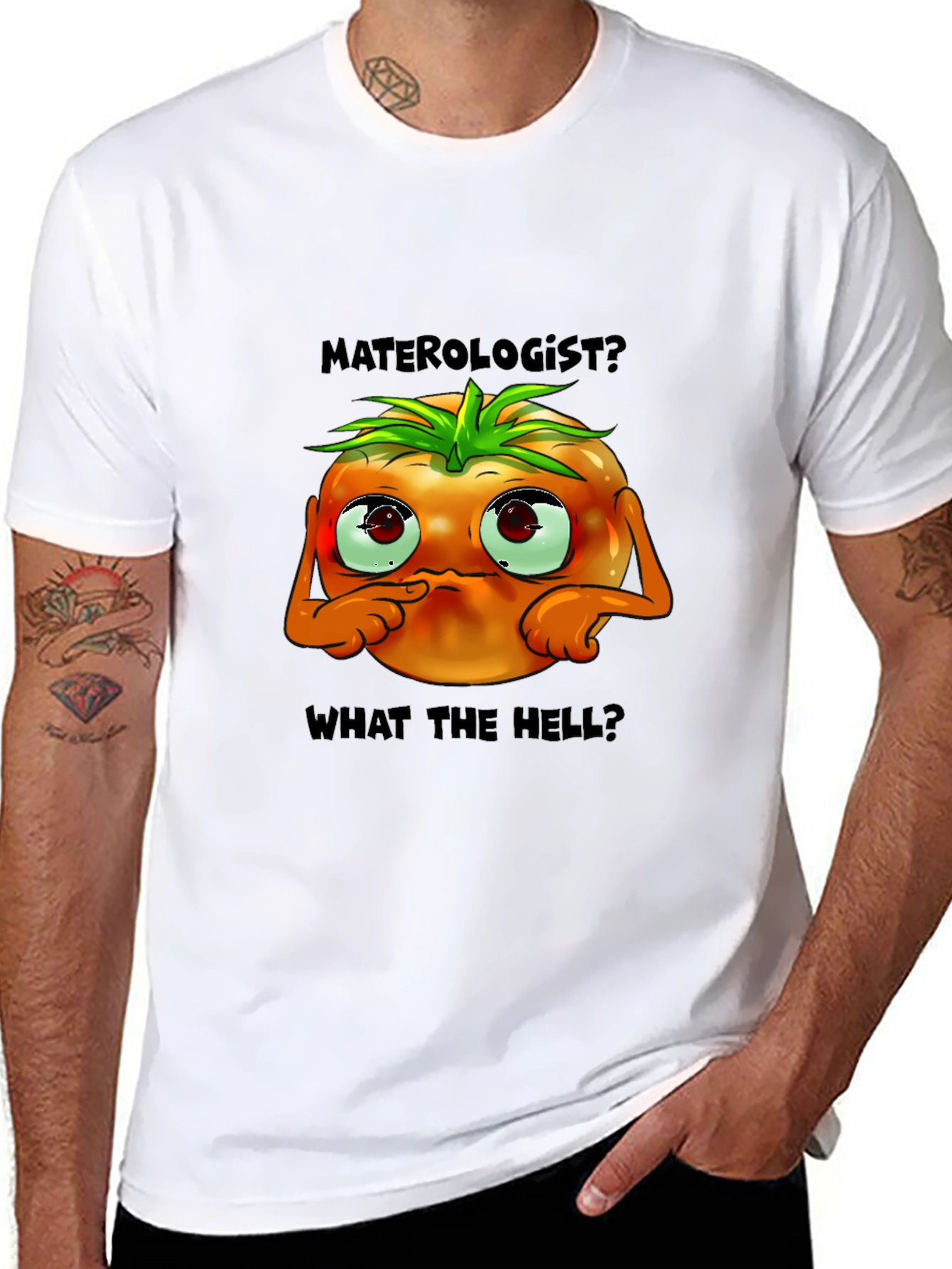 Black Materologist? Tomato Graphic T-Shirt view 8