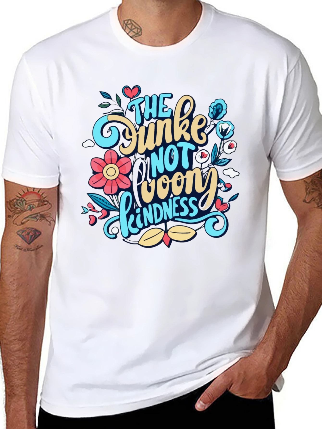 Black Dunkin Donuts Inspired Kindness T-Shirt view 8