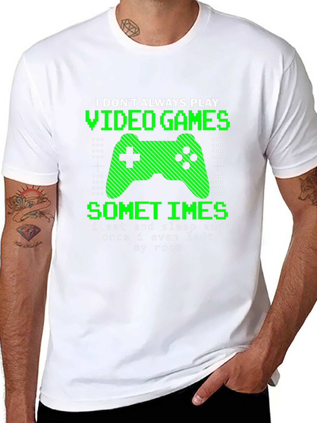 Black Gamer T-Shirt - I Don't Always Play Video Games view 8