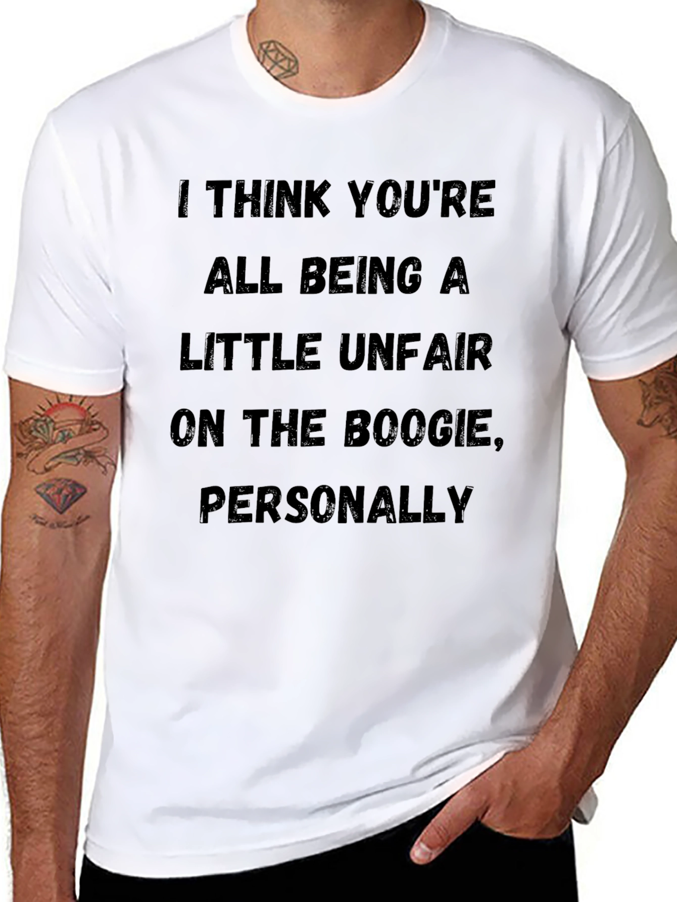 Black Boogie T-Shirt - Funny Quote Tee view 8