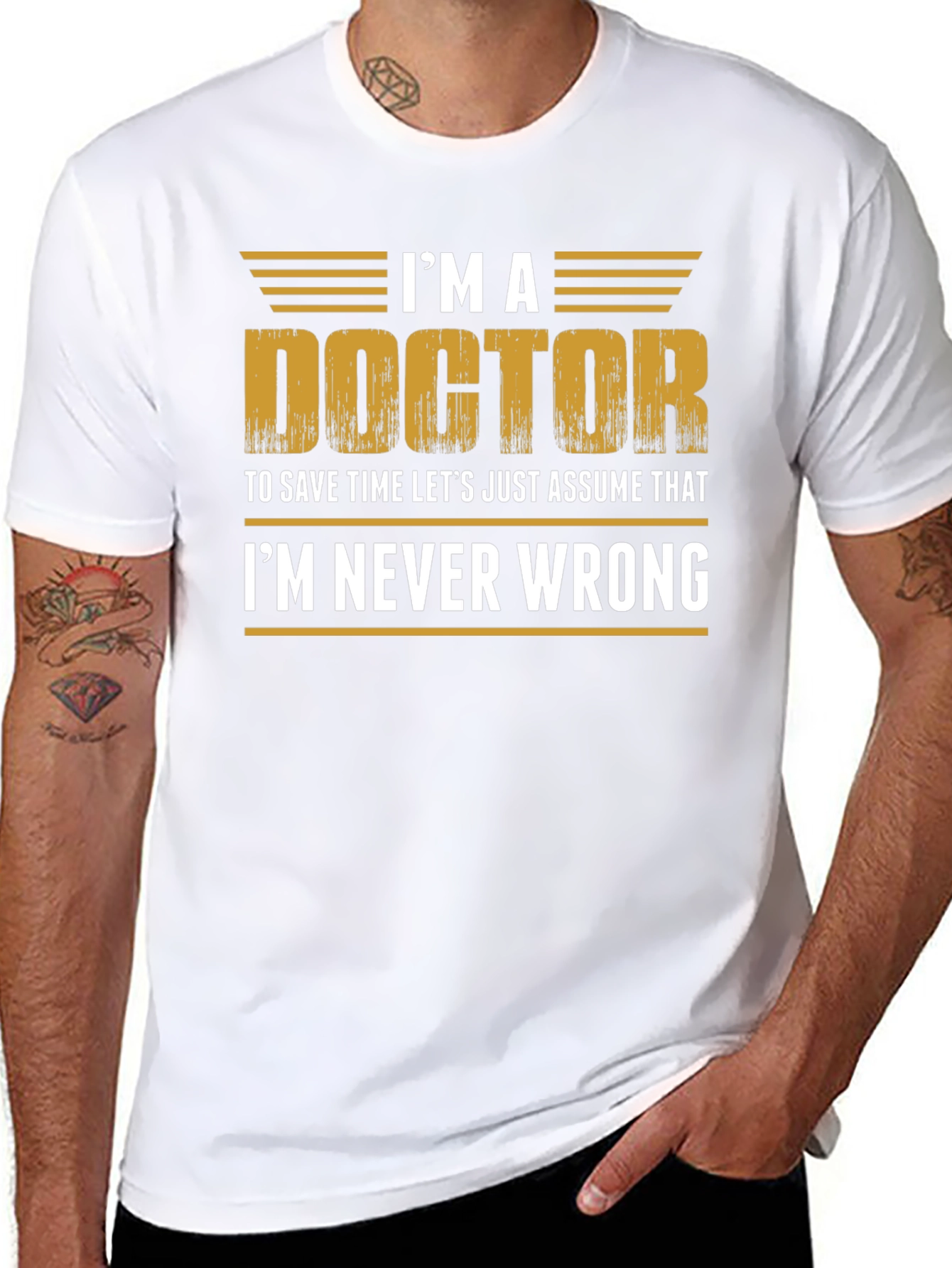 Black I'm a Doctor T-Shirt - Funny Doctor Gift view 8