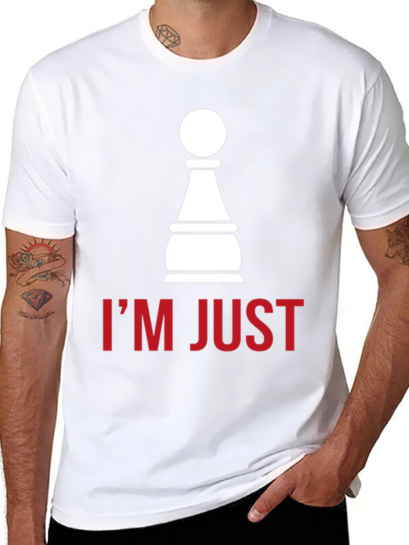 Black Chess Pawn T-Shirt - I'm Just a Pawn view 8