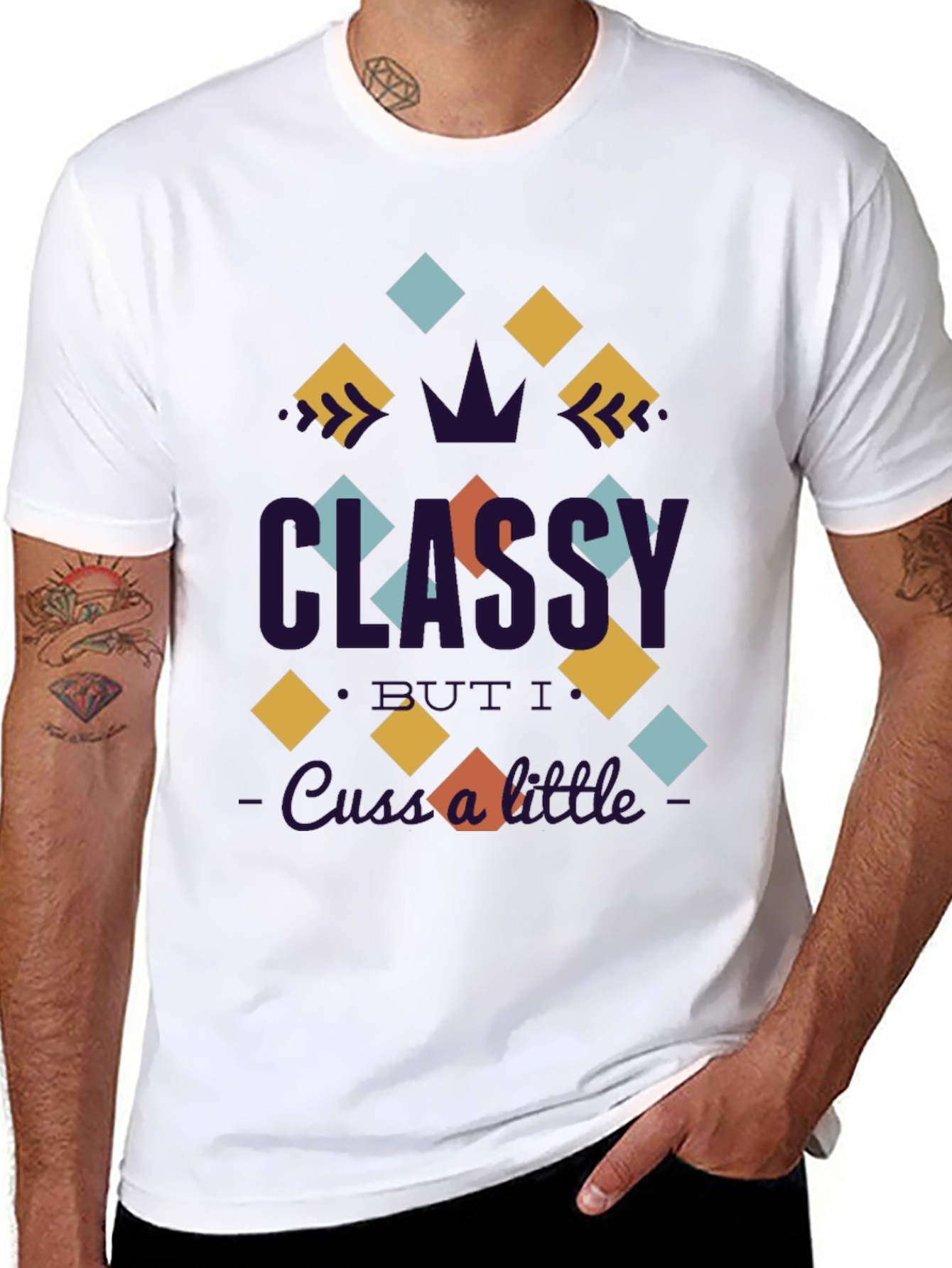 Black Classy Graphic Tee -  Unique Design view 8