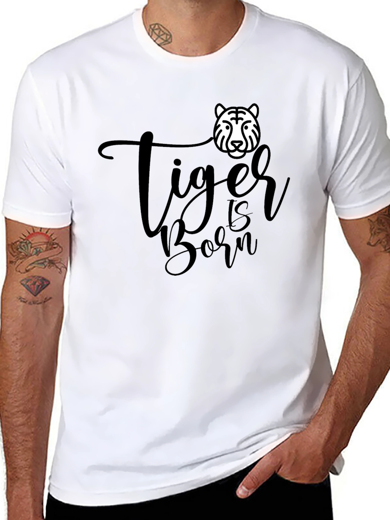 Black Tiger is Born Men's Graphic Tee view 8