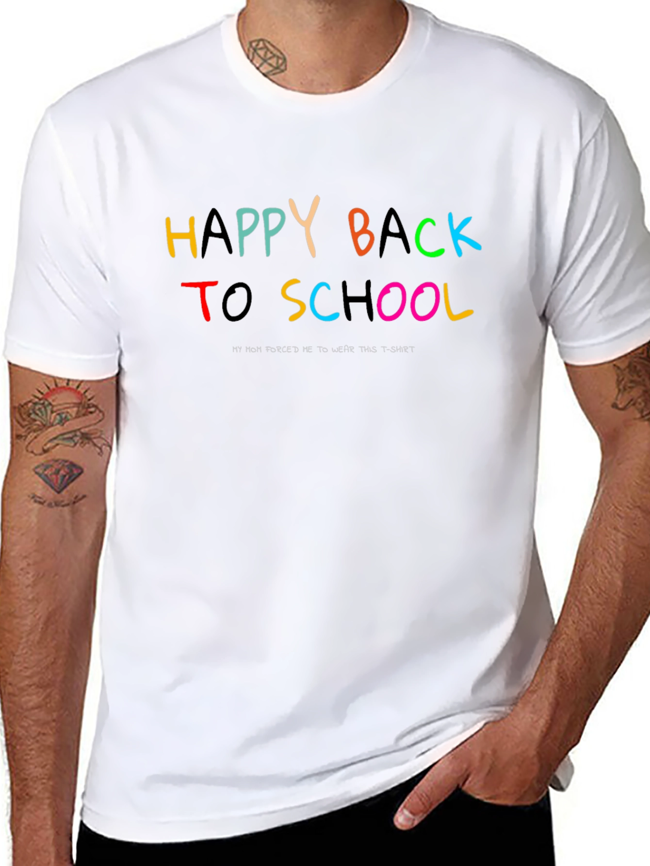 Black Happy Back to School Black T-Shirt view 8