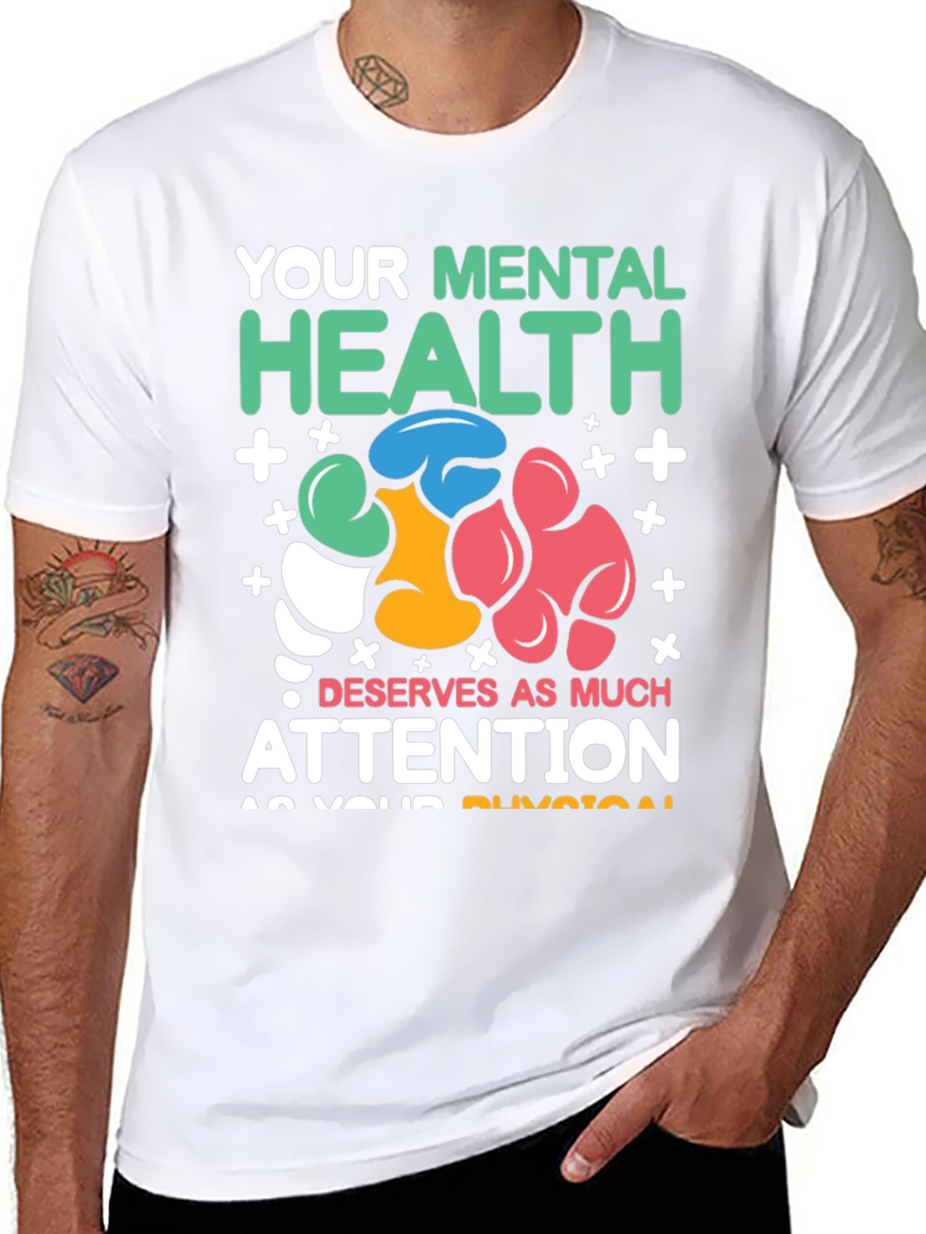 Black Mental Health Awareness Graphic T-Shirt view 8