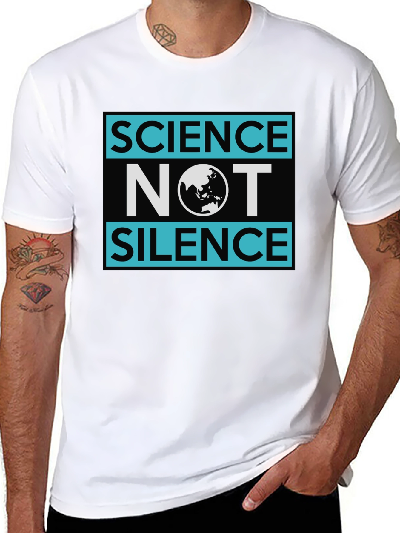 Black Science Not Silence Graphic Tee view 8
