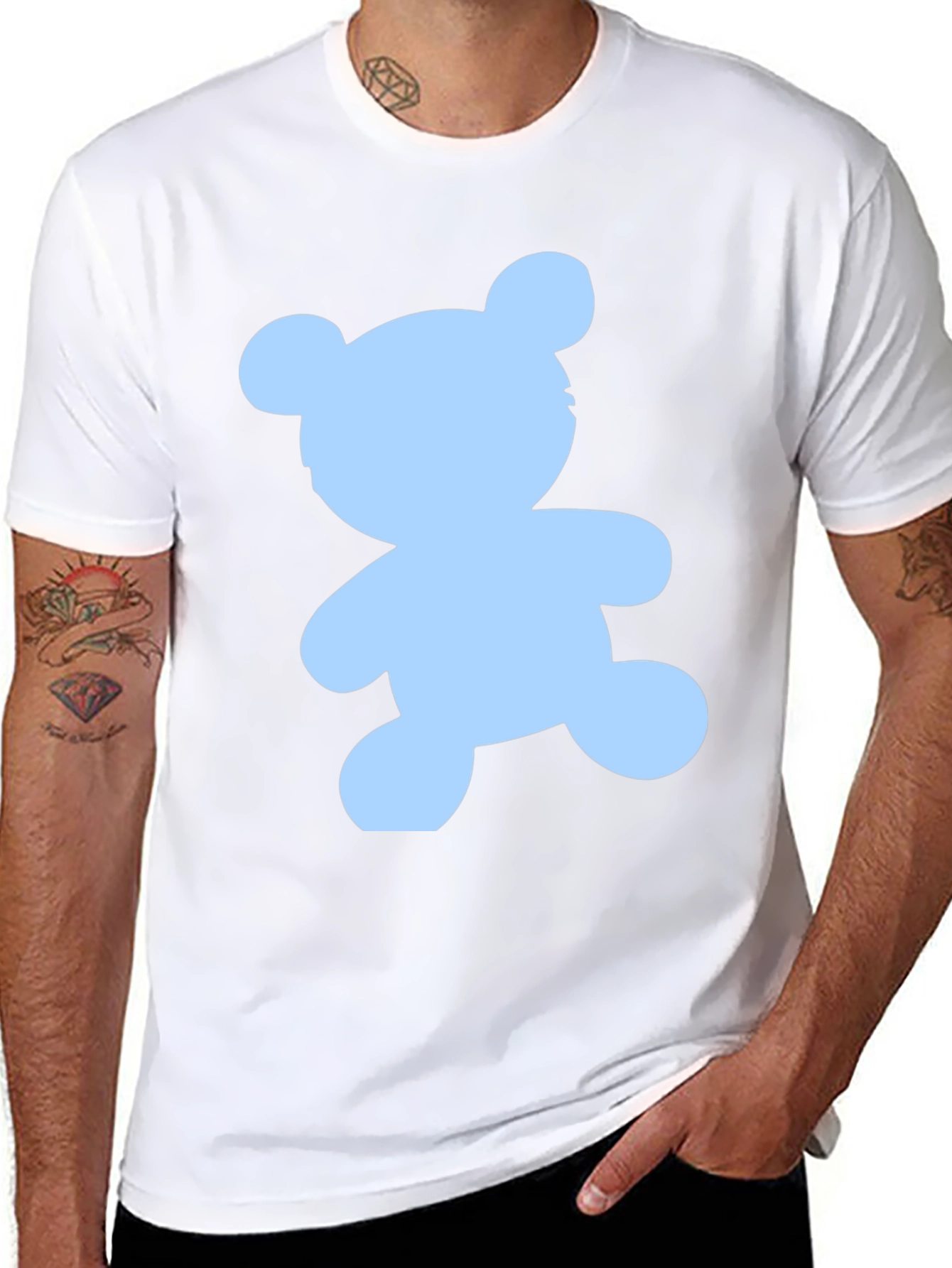 Black Teddy Bear Graphic Tee - Casual Comfort view 8