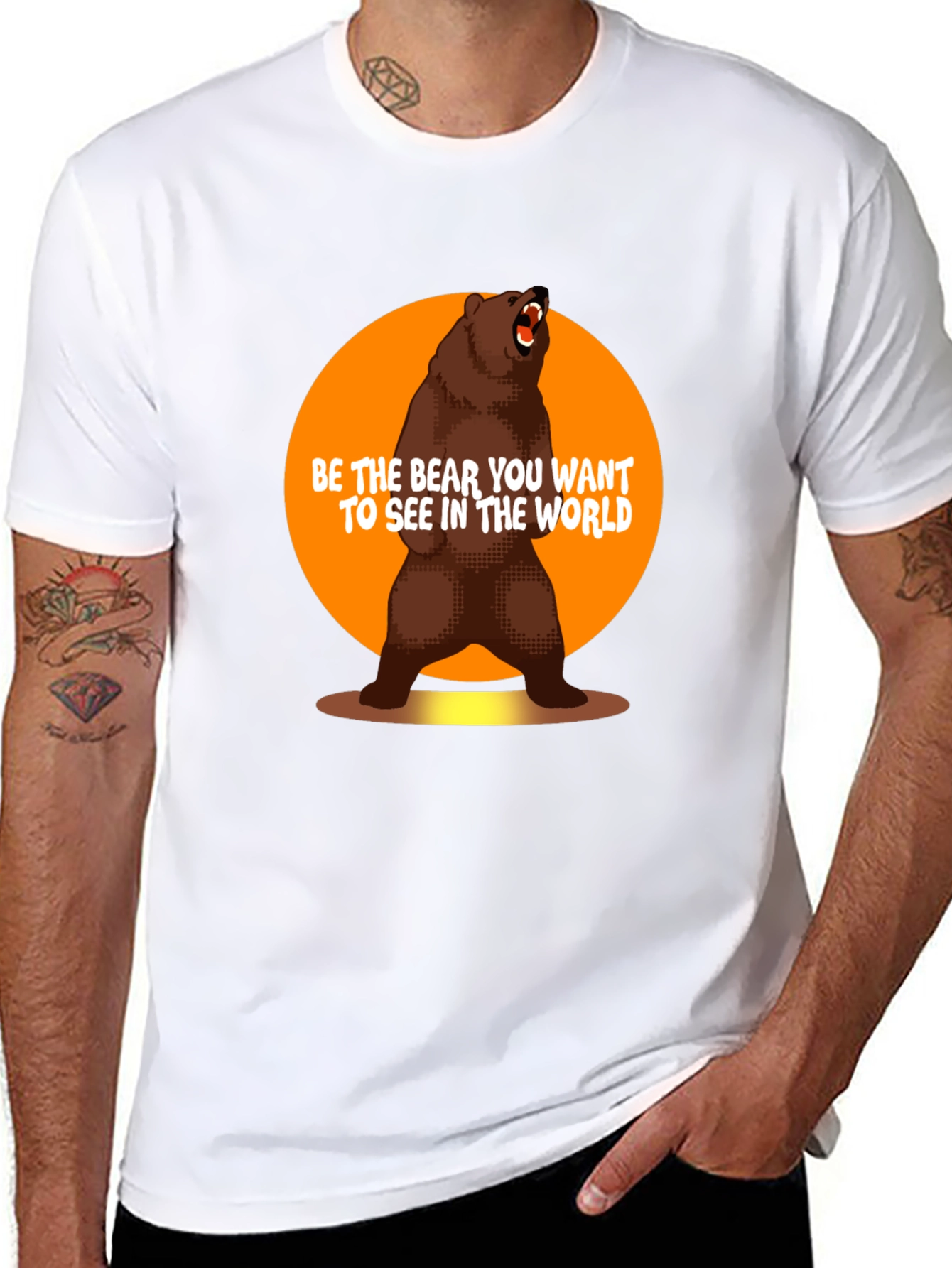 Black Be the Bear T-Shirt - Inspirational Graphic Tee view 8