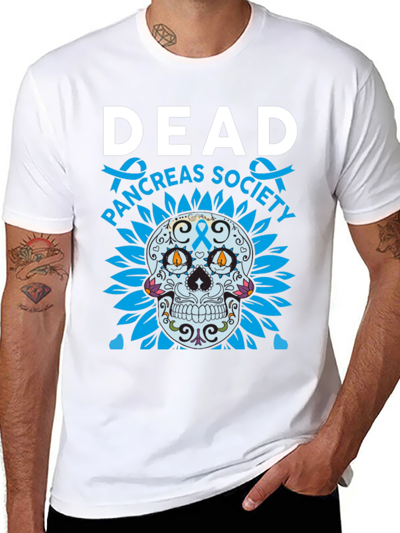 Black Dead Pancreas Society Graphic T-Shirt view 8