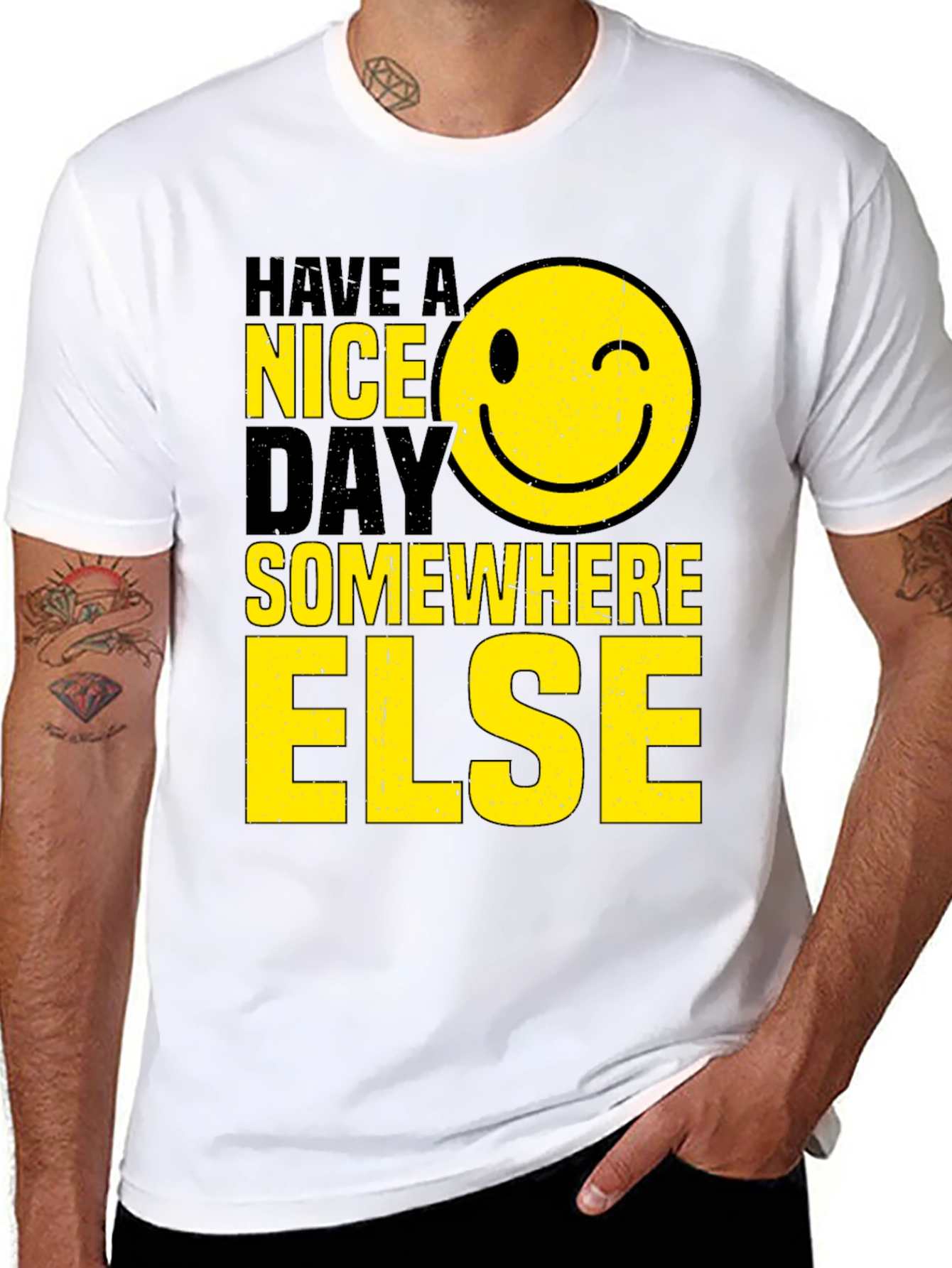Black Have A Nice Day T-Shirt view 8
