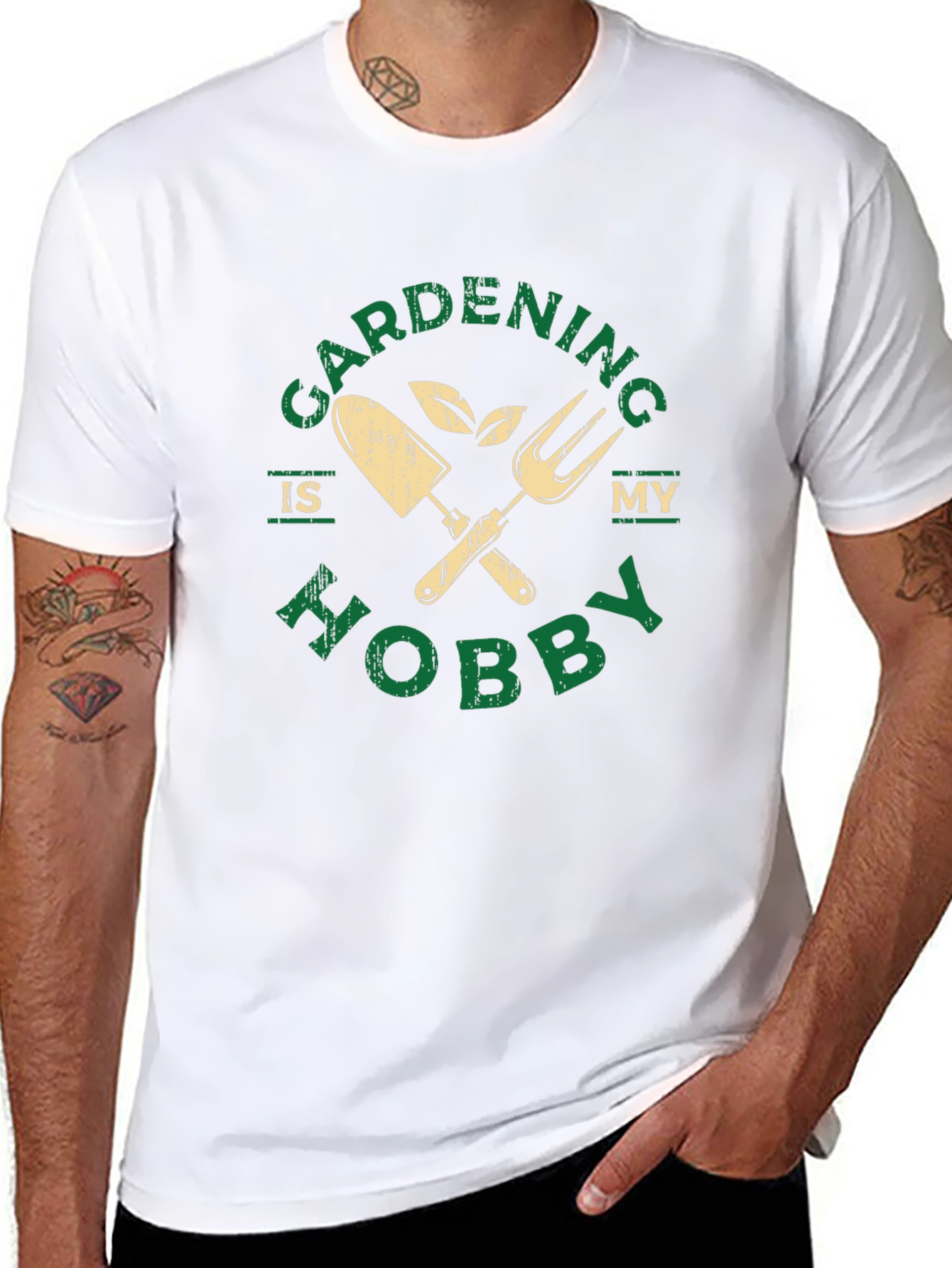 Black Gardening is My Hobby Graphic Tee - Gardener Gift view 8