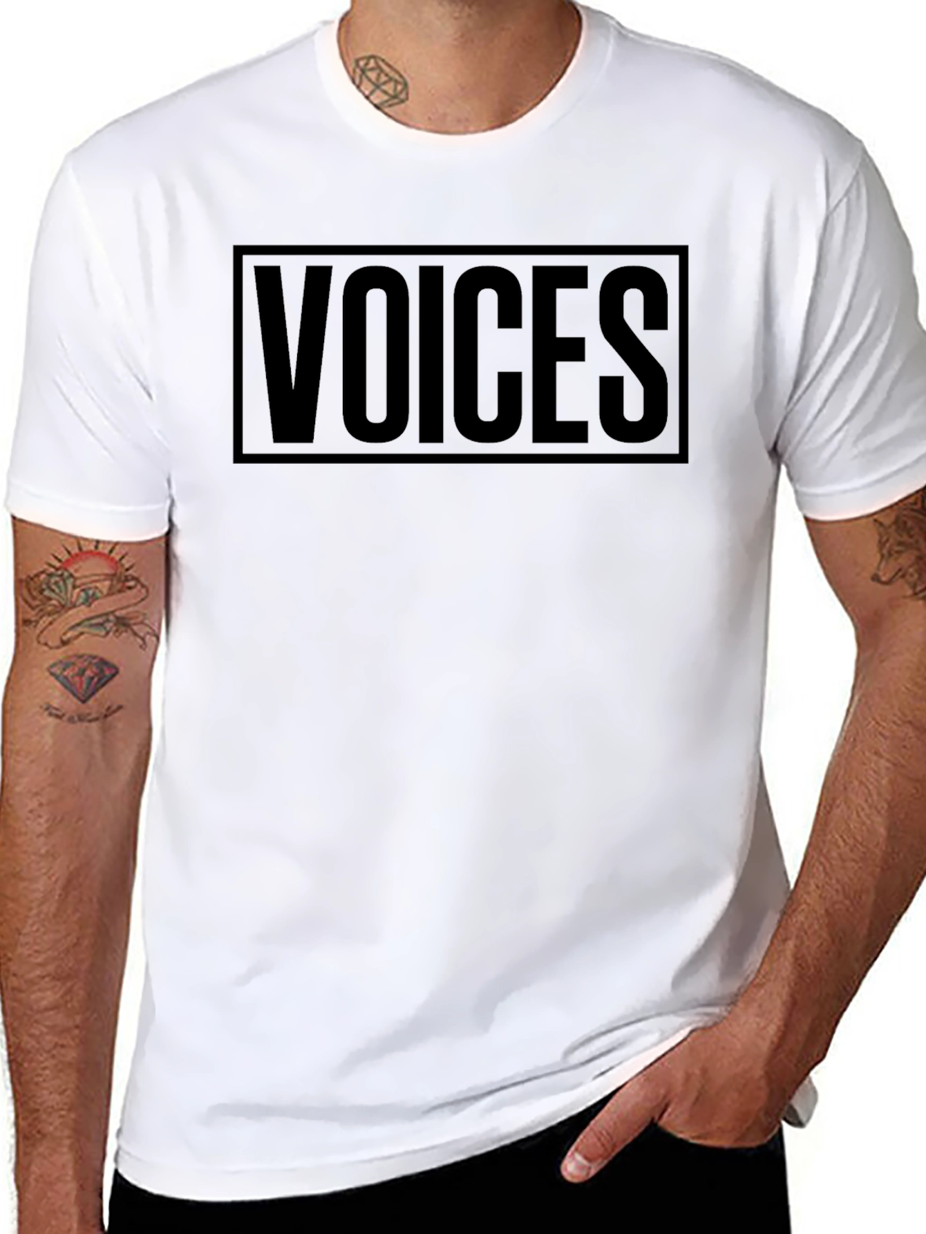 Black Voices Graphic T-Shirt - Black, Short Sleeve view 8