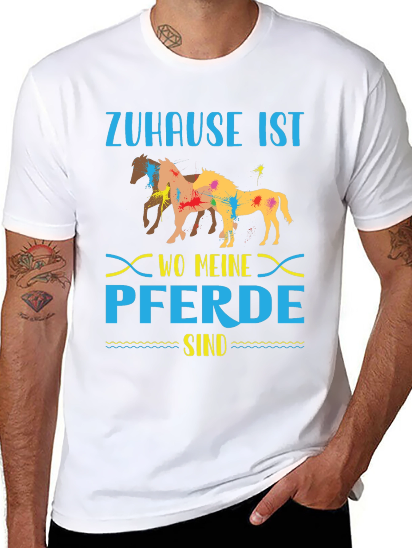 Black Zuhause Ist Wo Meine Pferde Sind T-Shirt view 8