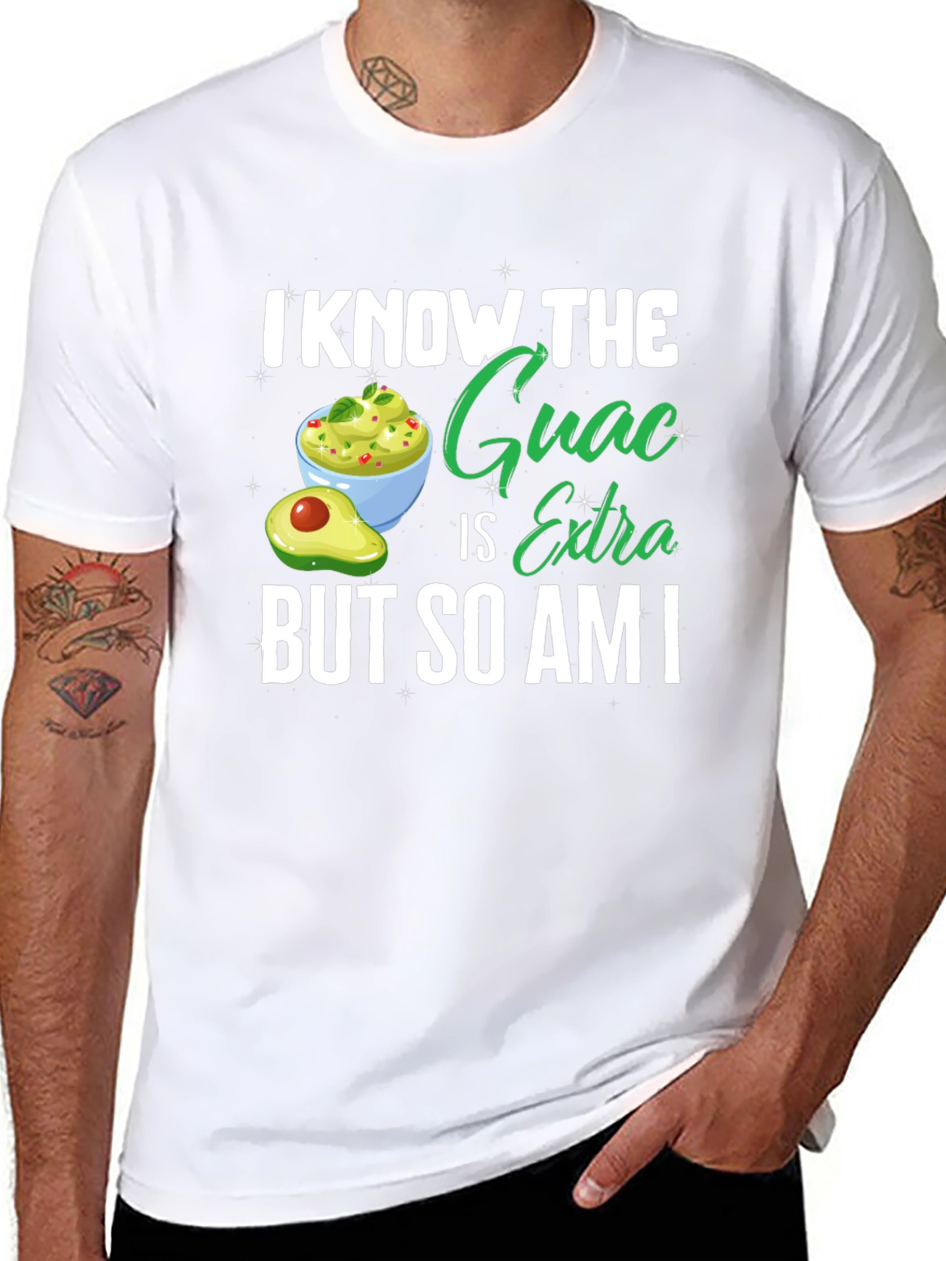 Black Guac Is Extra Tee - Avocado Lover's Shirt view 8