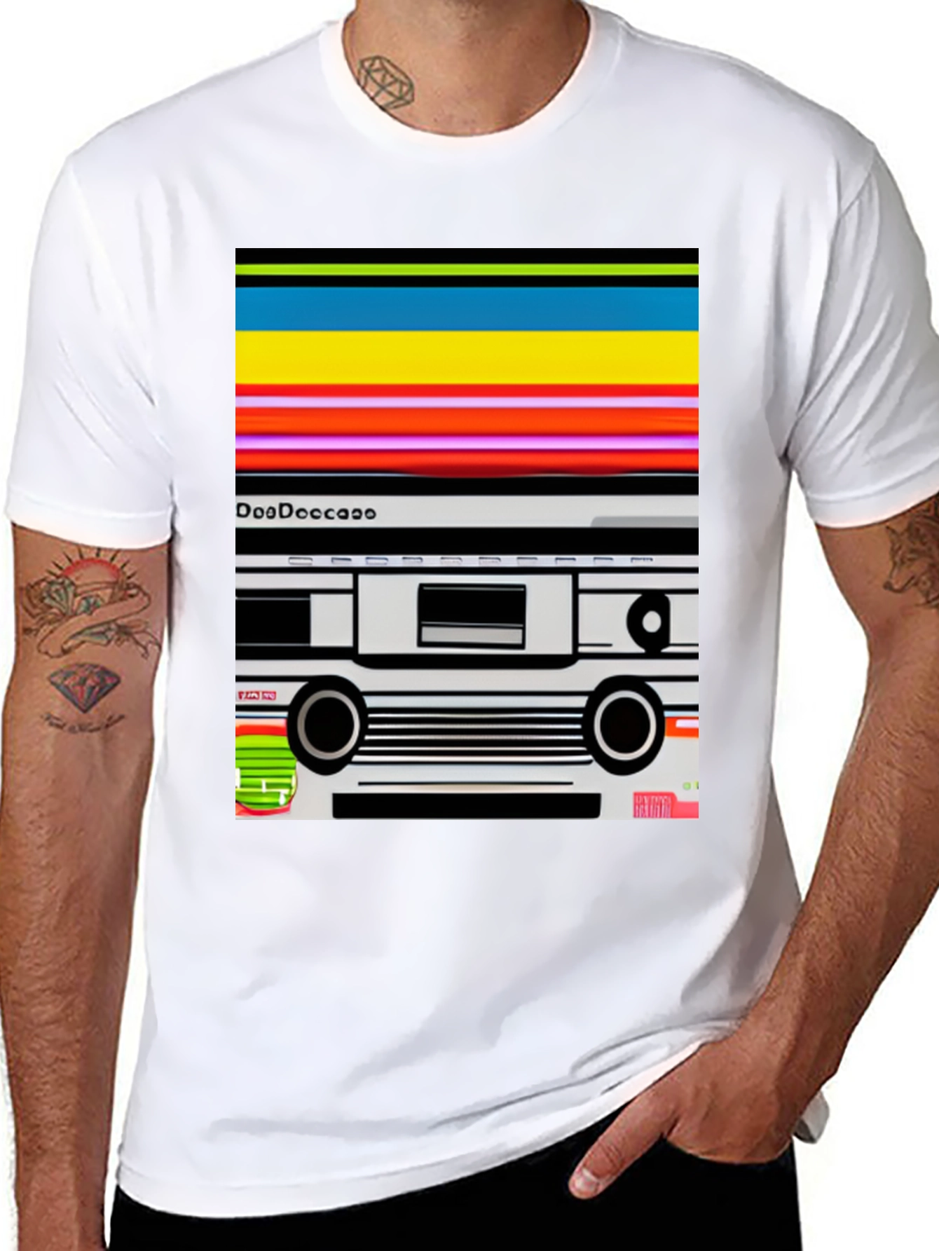 Black Retro Cassette Tape Graphic Tee - Black view 8