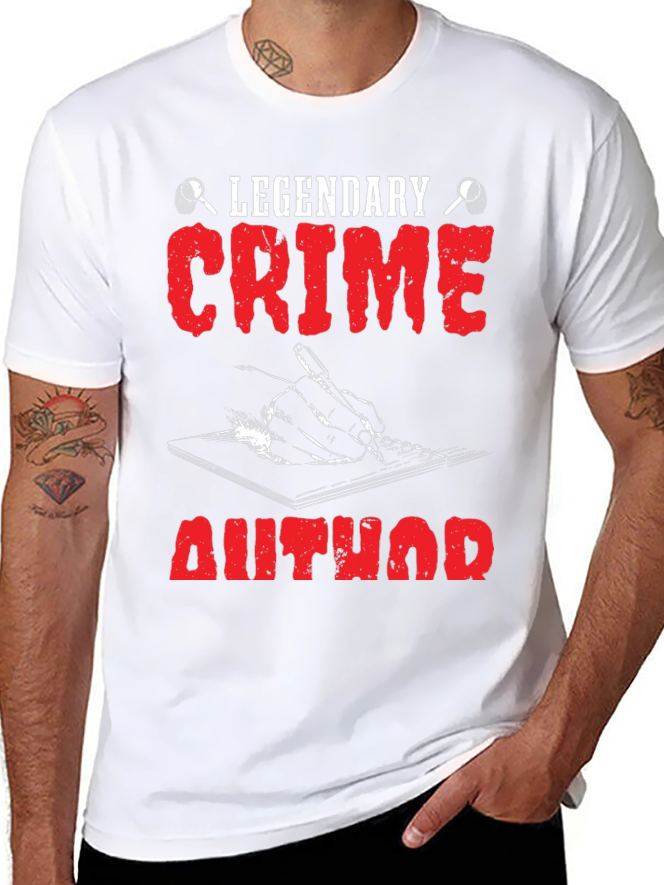 Legendary Crime Author T-Shirt - Detective Novelist Tee - 8