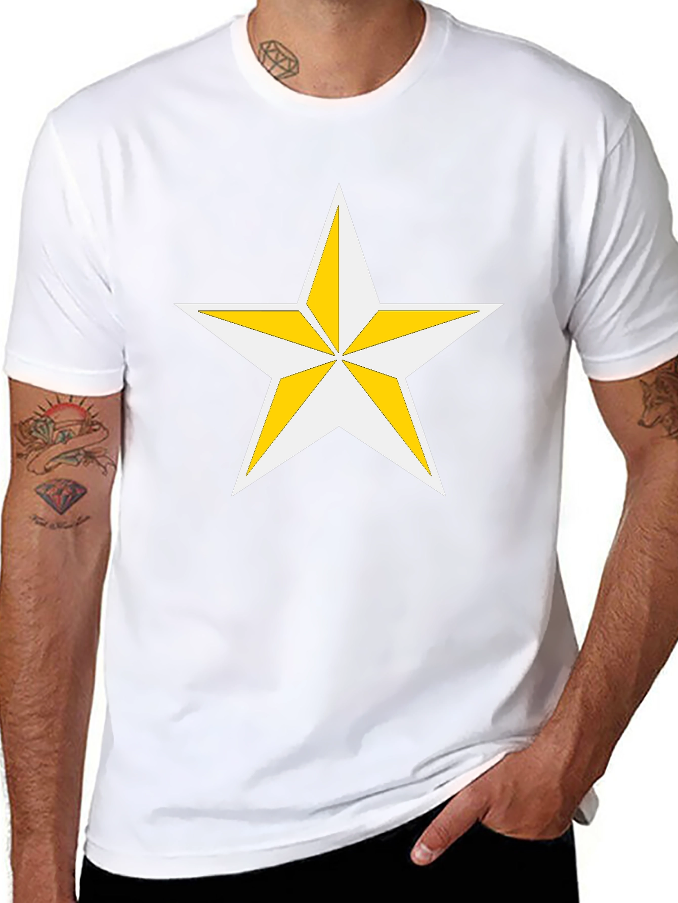 Black Star Graphic Black T-Shirt view 8