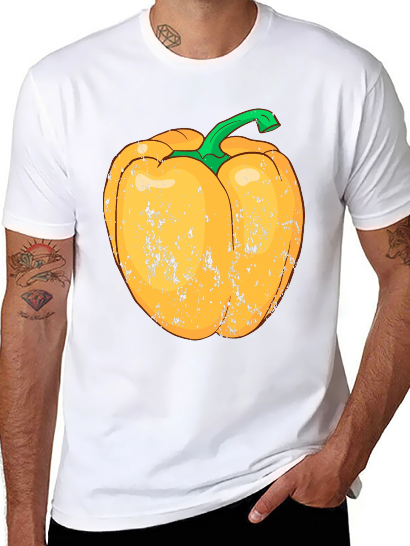 Yellow Pepper Graphic Tee - Quirky & Fun! - 8