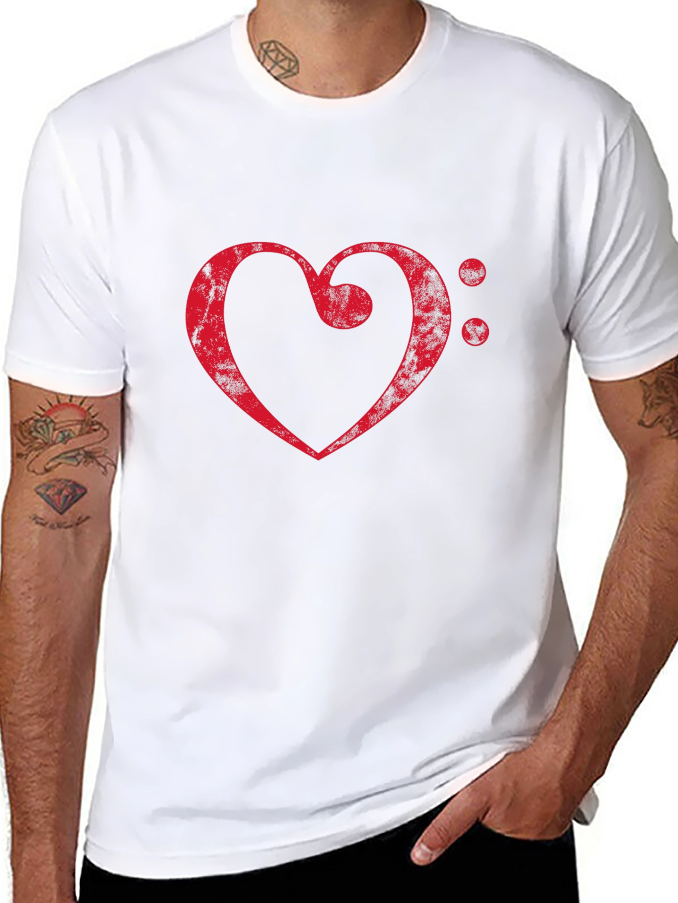 Black Musical Heart Graphic T-Shirt view 8