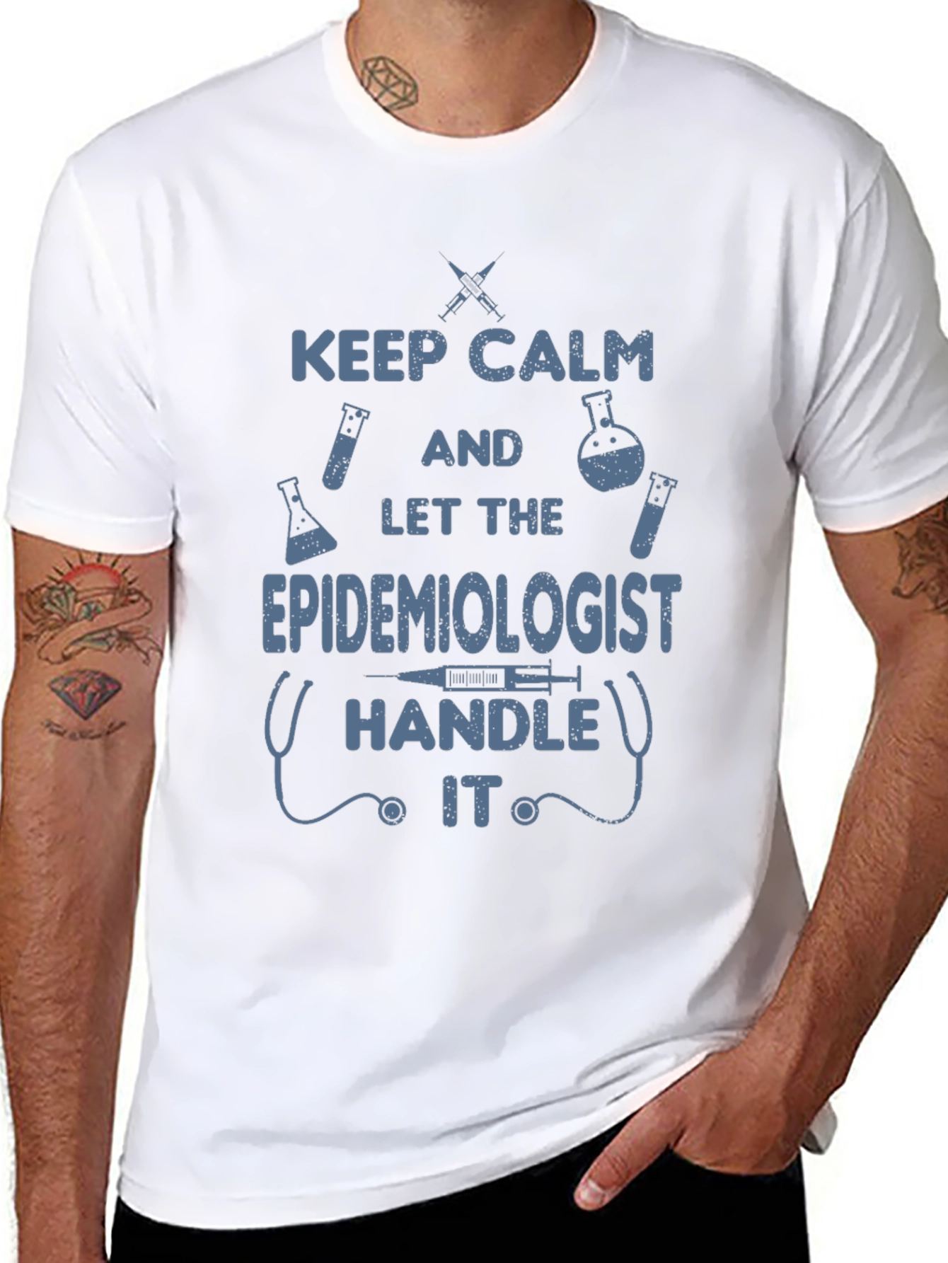 Black Epidemiologist T-Shirt - Keep Calm and Handle It view 8