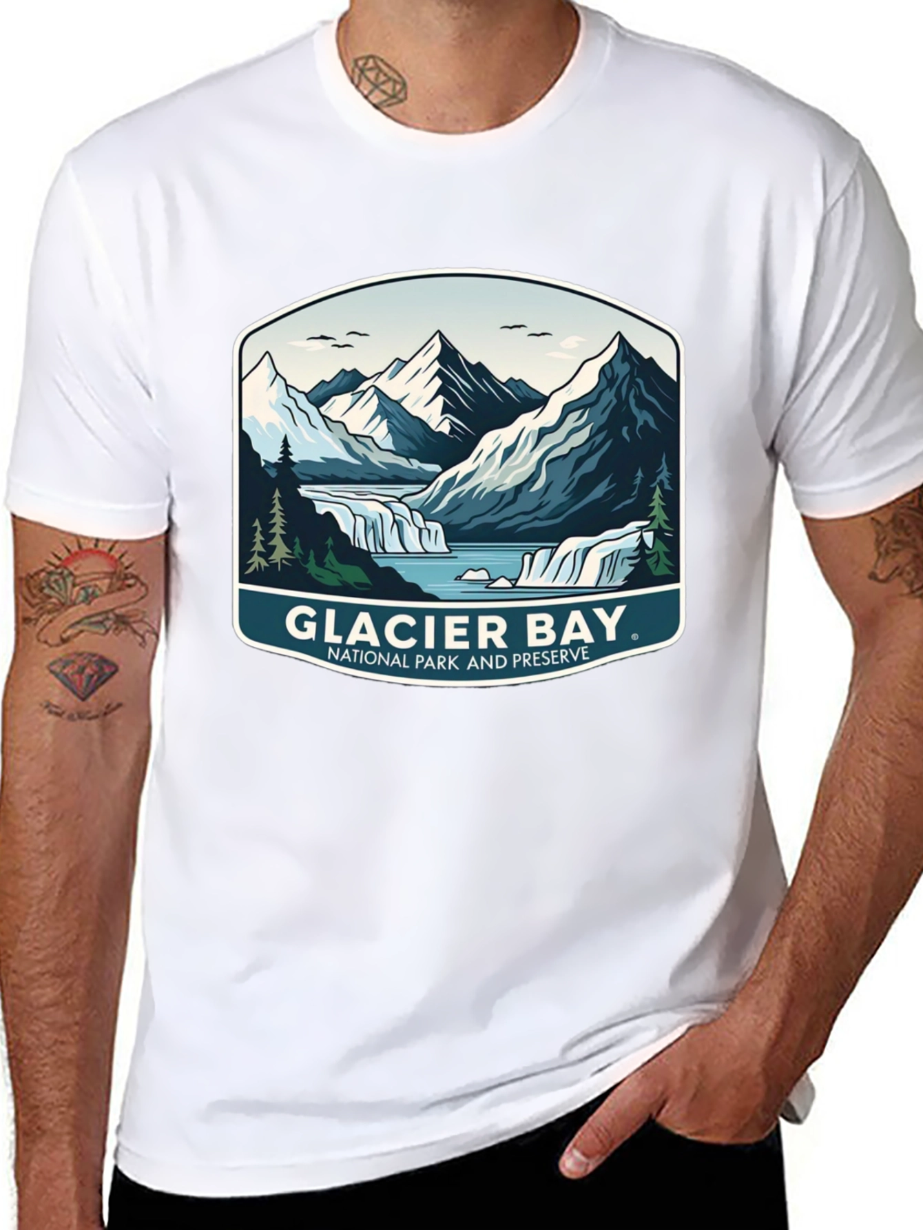 Black Glacier Bay National Park T-Shirt view 8