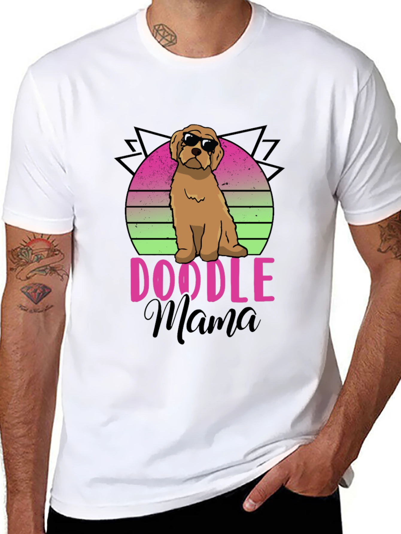 Black Doodle Mama T-Shirt - Cute Dog Lover Tee view 8