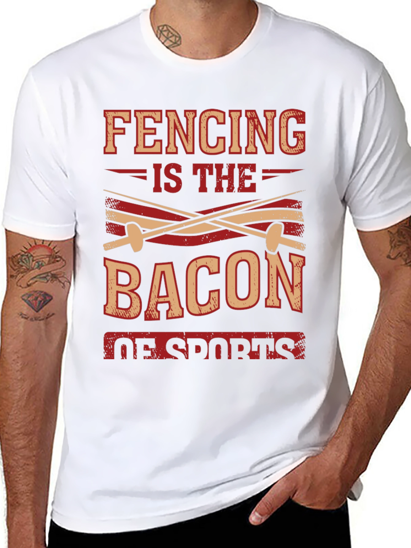Fencing is the Bacon of Sports T-Shirt - 8